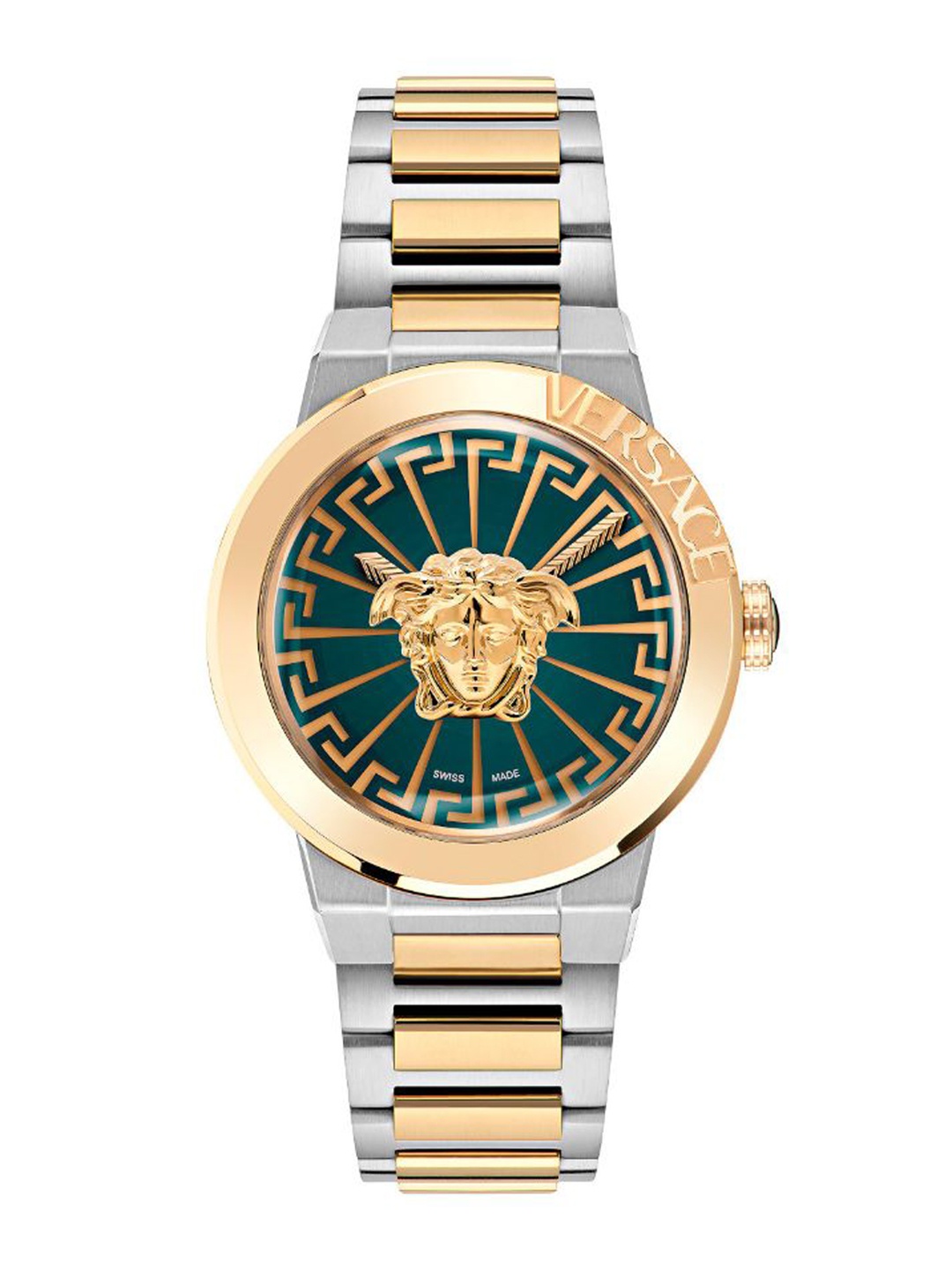 

Versace Women Stainless Steel Bracelet Style Straps Analogue Watch VE3F00422, Green