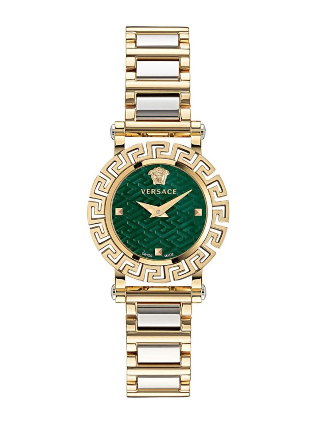 

Versace Women Printed Dial & Stainless Steel Bracelet Style Straps Analogue Watch VE2Q00622, Green