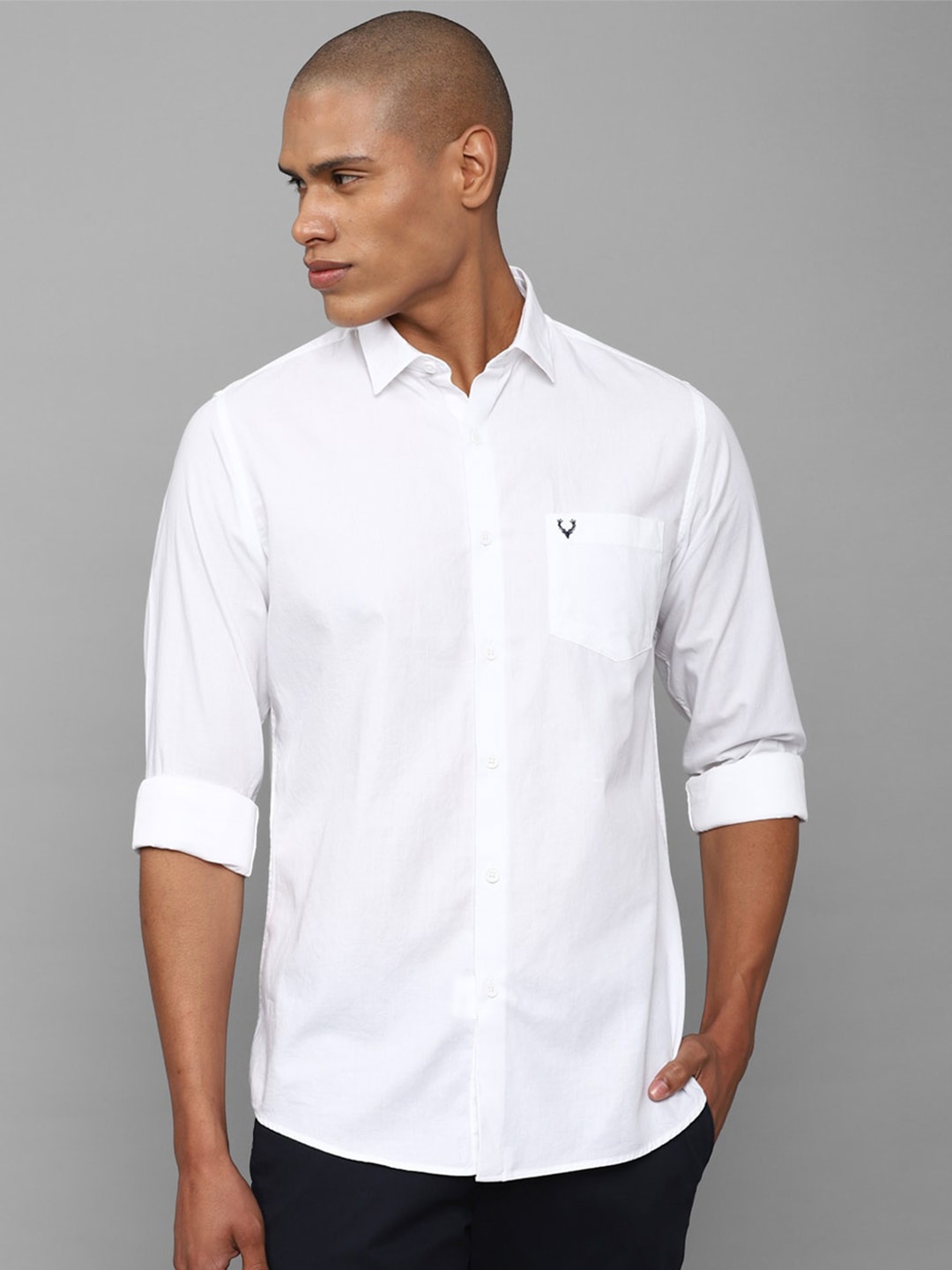 

Allen Solly Slim Fit Casual Pure Cotton Shirt, White