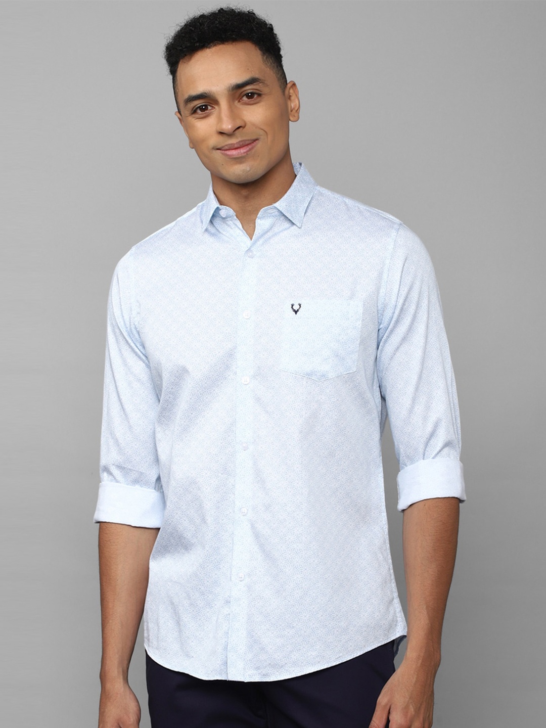 

Allen Solly Geometric Printed Cotton Casual Shirt, Blue