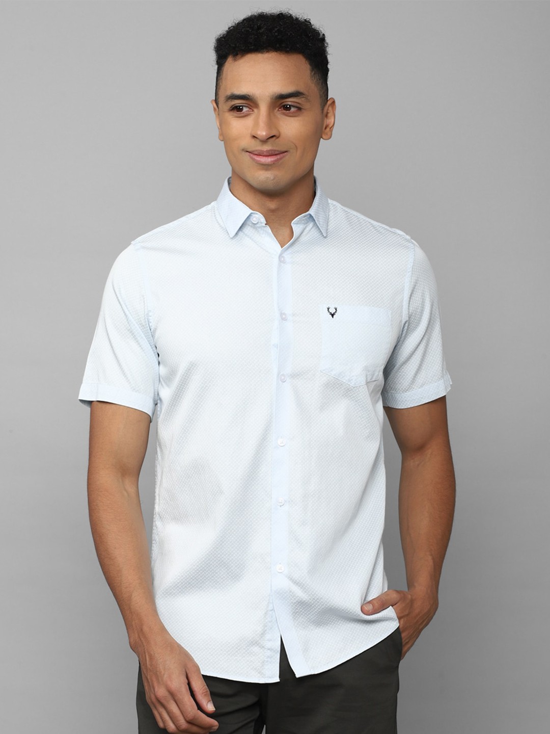 

Allen Solly Spread Collar Cotton Casual Shirt, Blue