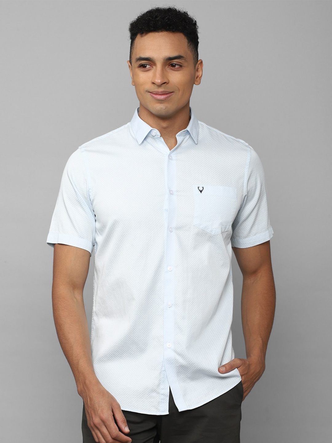 

Allen Solly Slim Fit Casual Pure Cotton Shirt, Blue