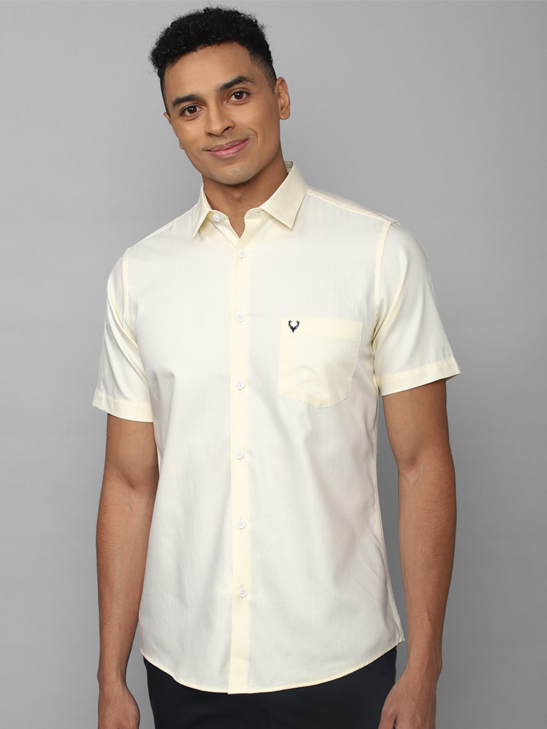 

Allen Solly Men Slim Fit Casual Cotton Shirt, Yellow