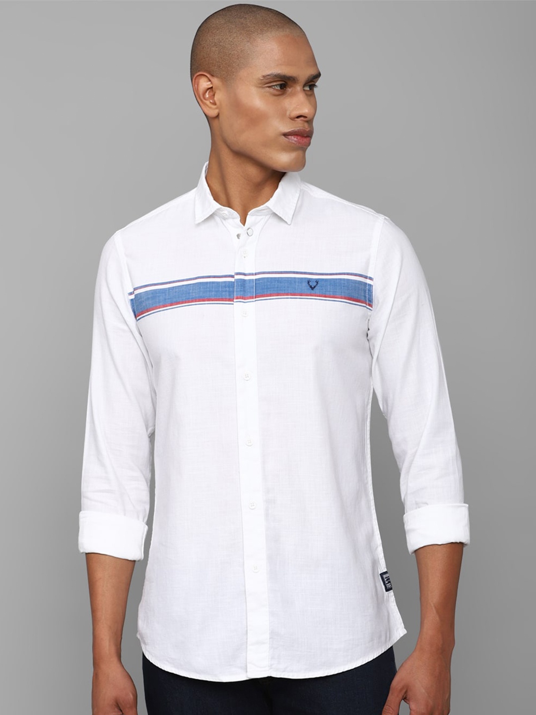 

Allen Solly Sport Solid Long Sleeves Pure Cotton Casual Shirt, White