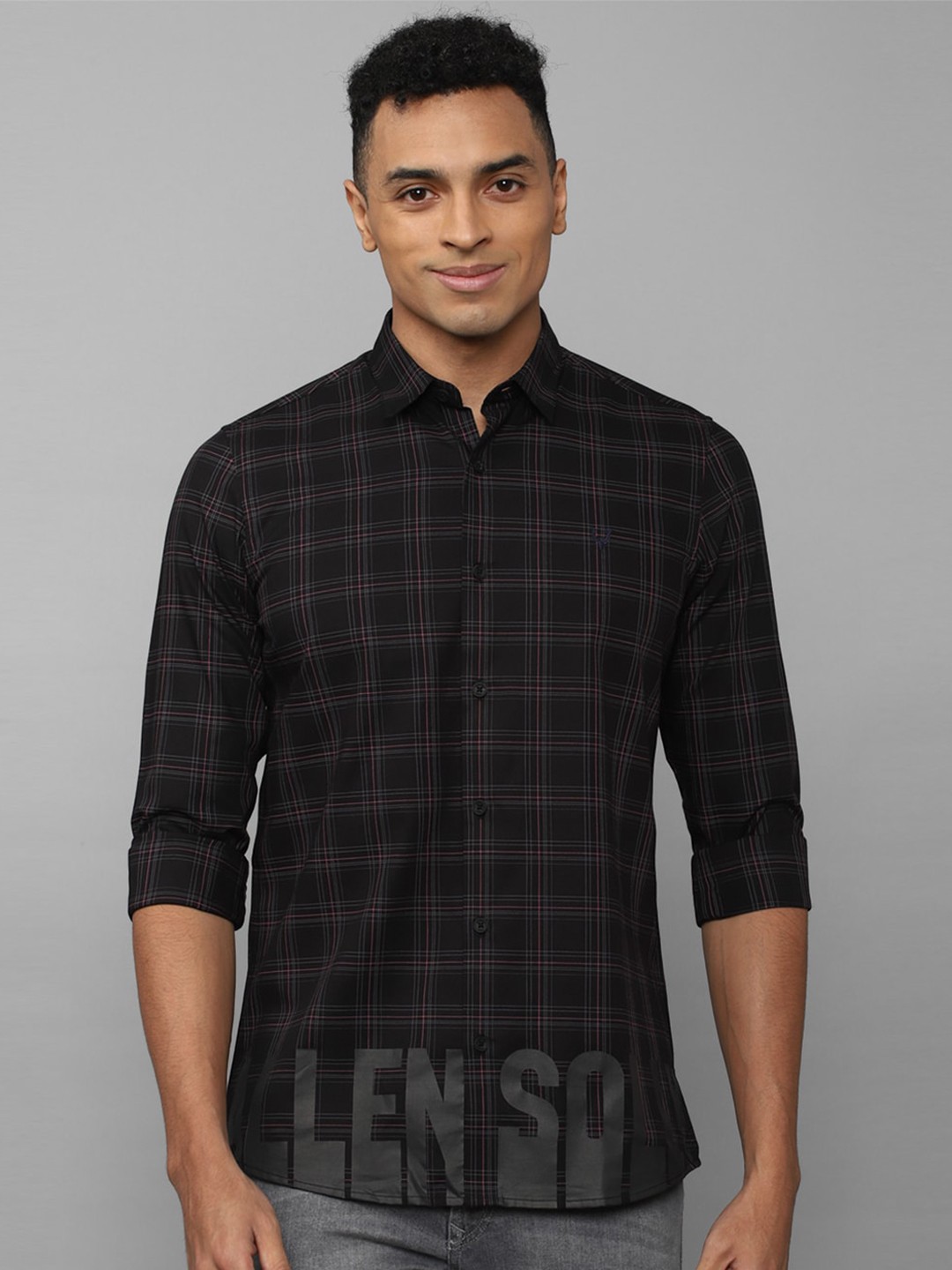 

Allen Solly Tribe Tartan Checks Cotton Casual Shirt, Black