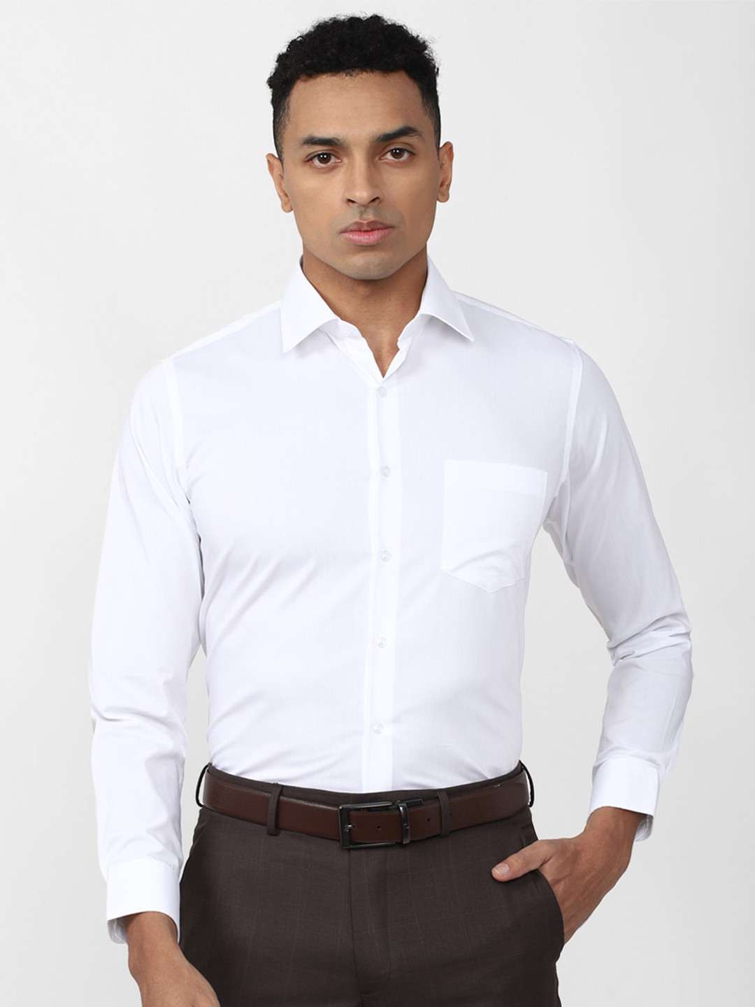 

Van Heusen Slim Fit Spread Collar Formal Shirt, White