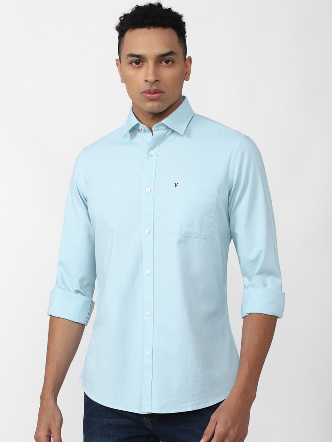 

Van Heusen Sport Slim Fit Pure Cotton Casual Shirt, Blue
