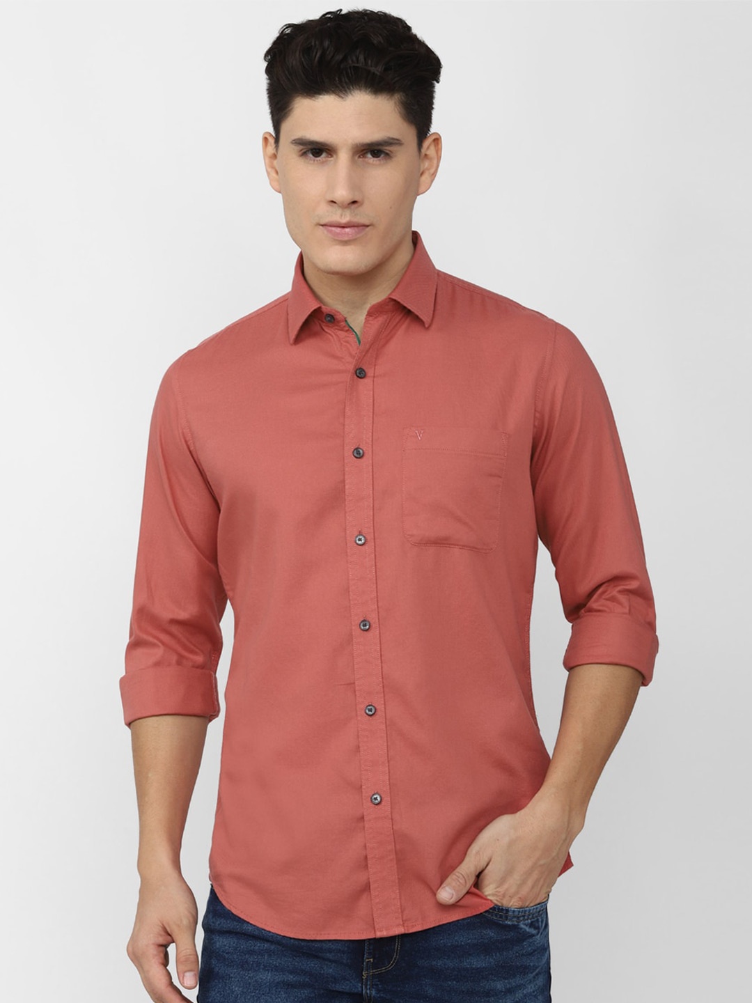 

Van Heusen Sport Slim Fit Pure Cotton Casual Shirt, Pink