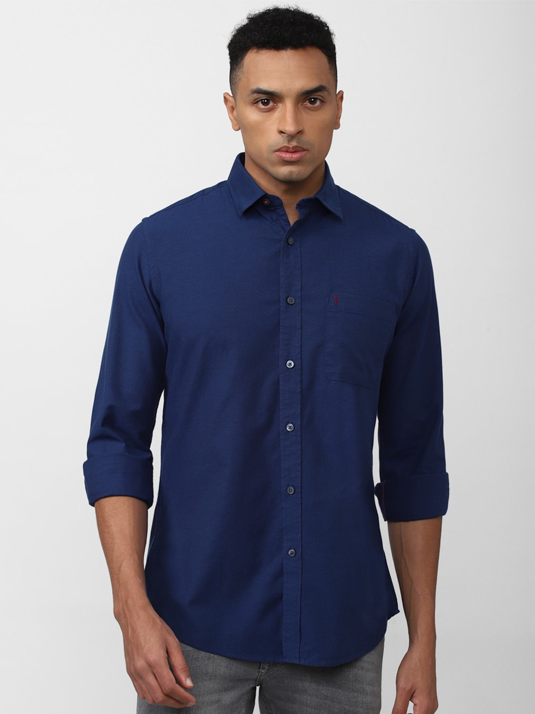 

Van Heusen Sport Men Slim Fit Casual Cotton Shirt, Blue