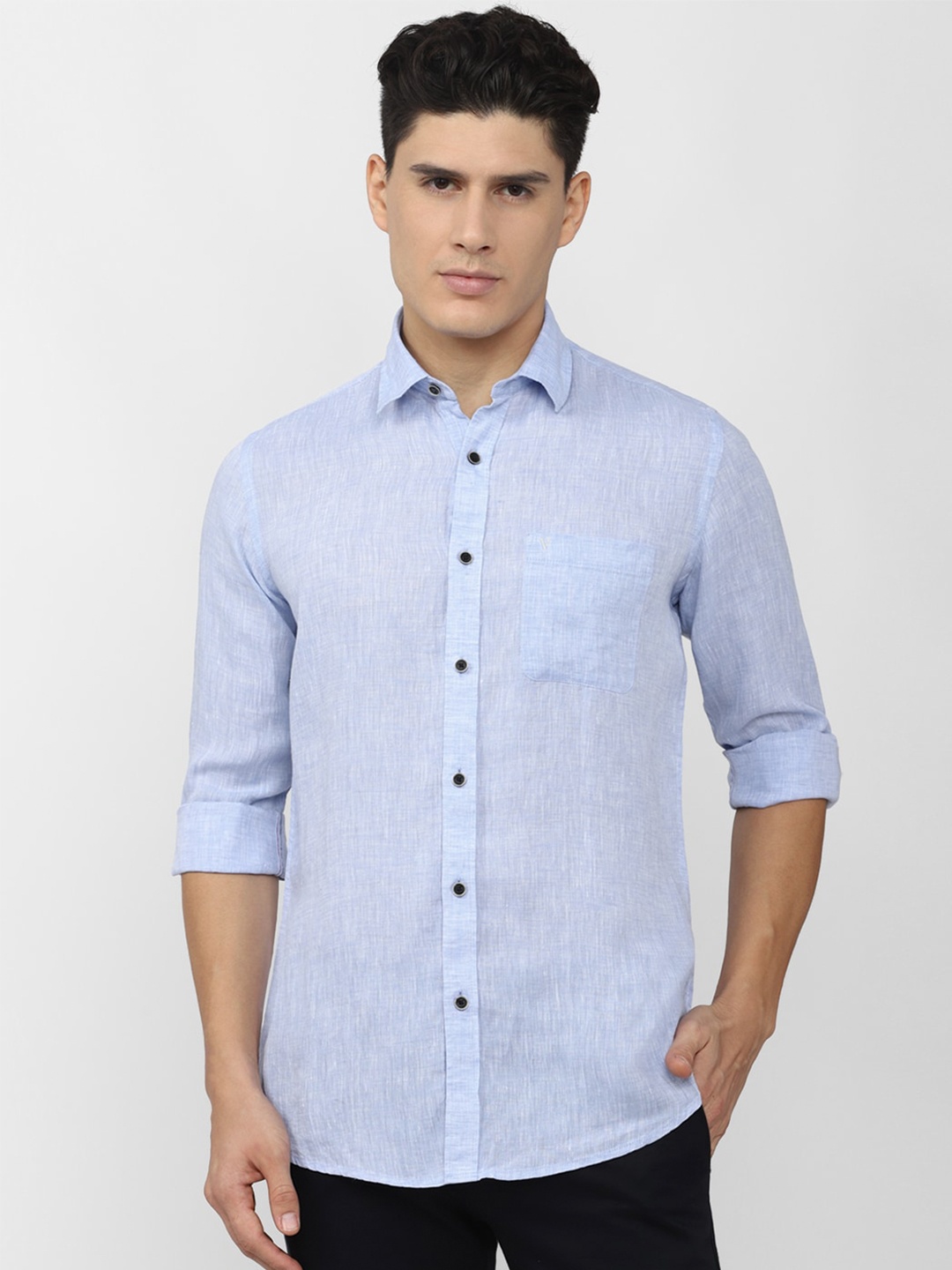 

Van Heusen Sport Slim Fit Linen Casual Shirt, Blue