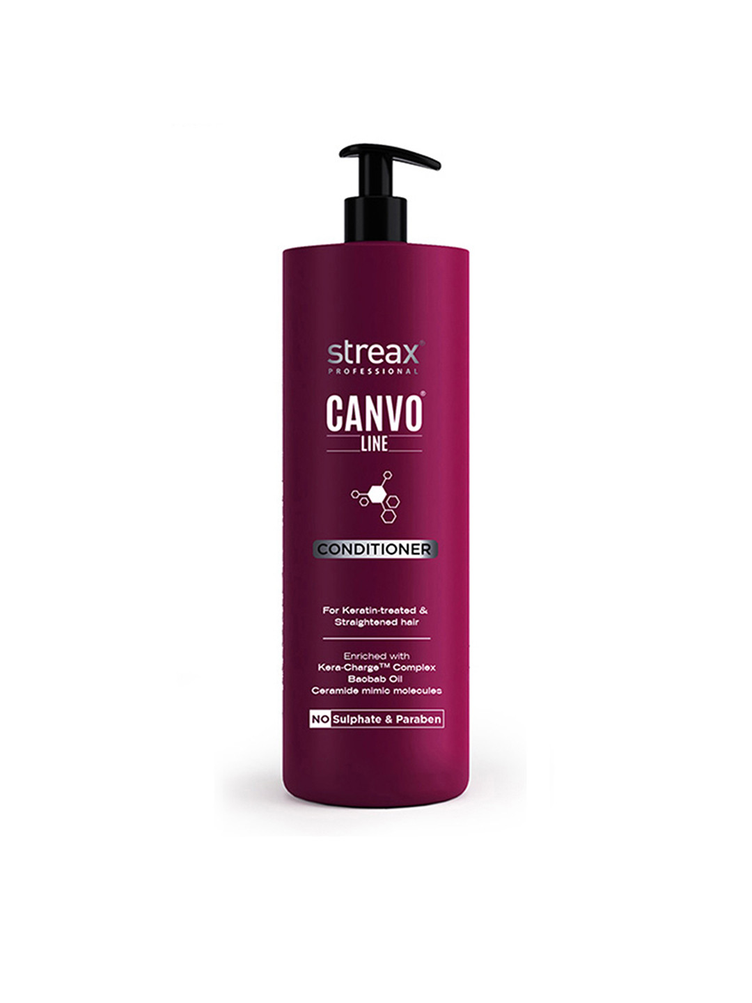 

Streax Professional Canvoline Conditioner with Kera-Charge & Baobab Oil - 1.5 L, Purple
