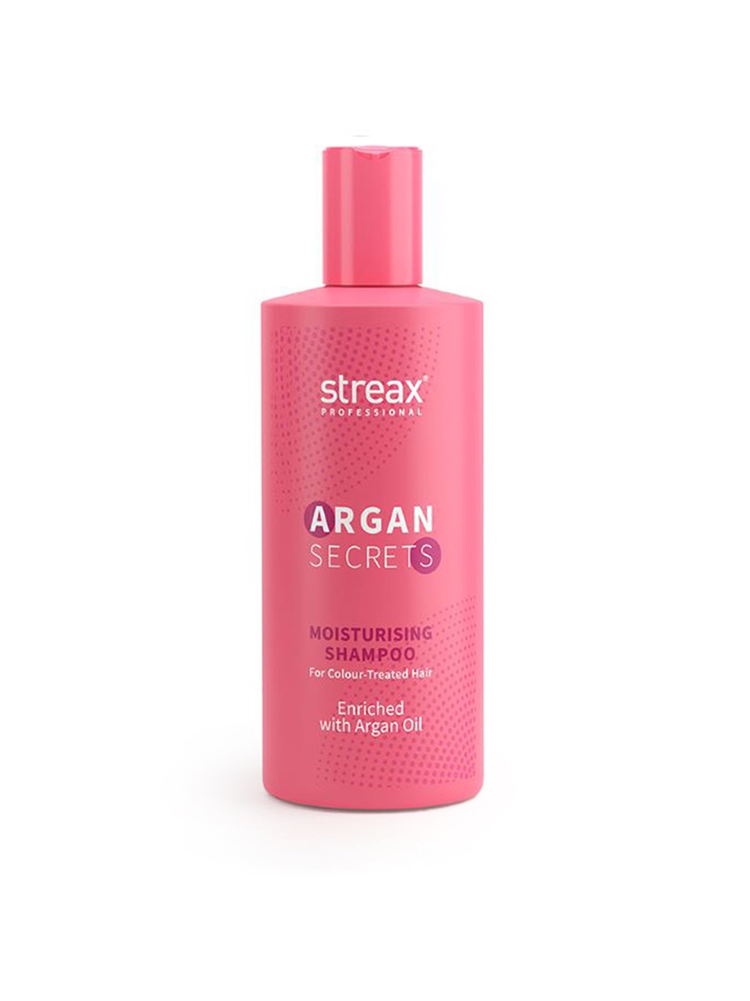 

Streax Professional Argan Secrets Moisturising Shampoo for Colour-Treated Hair - 300ml, Pink