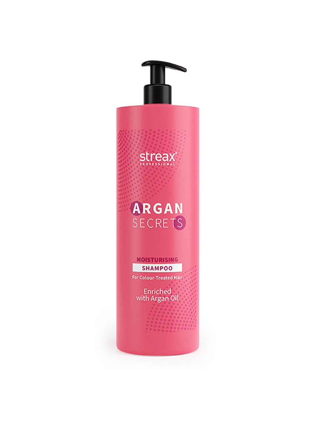 

Streax Professional Argan Secrets Moisturising Shampoo for Colour-Treated Hair - 1.5L, Pink