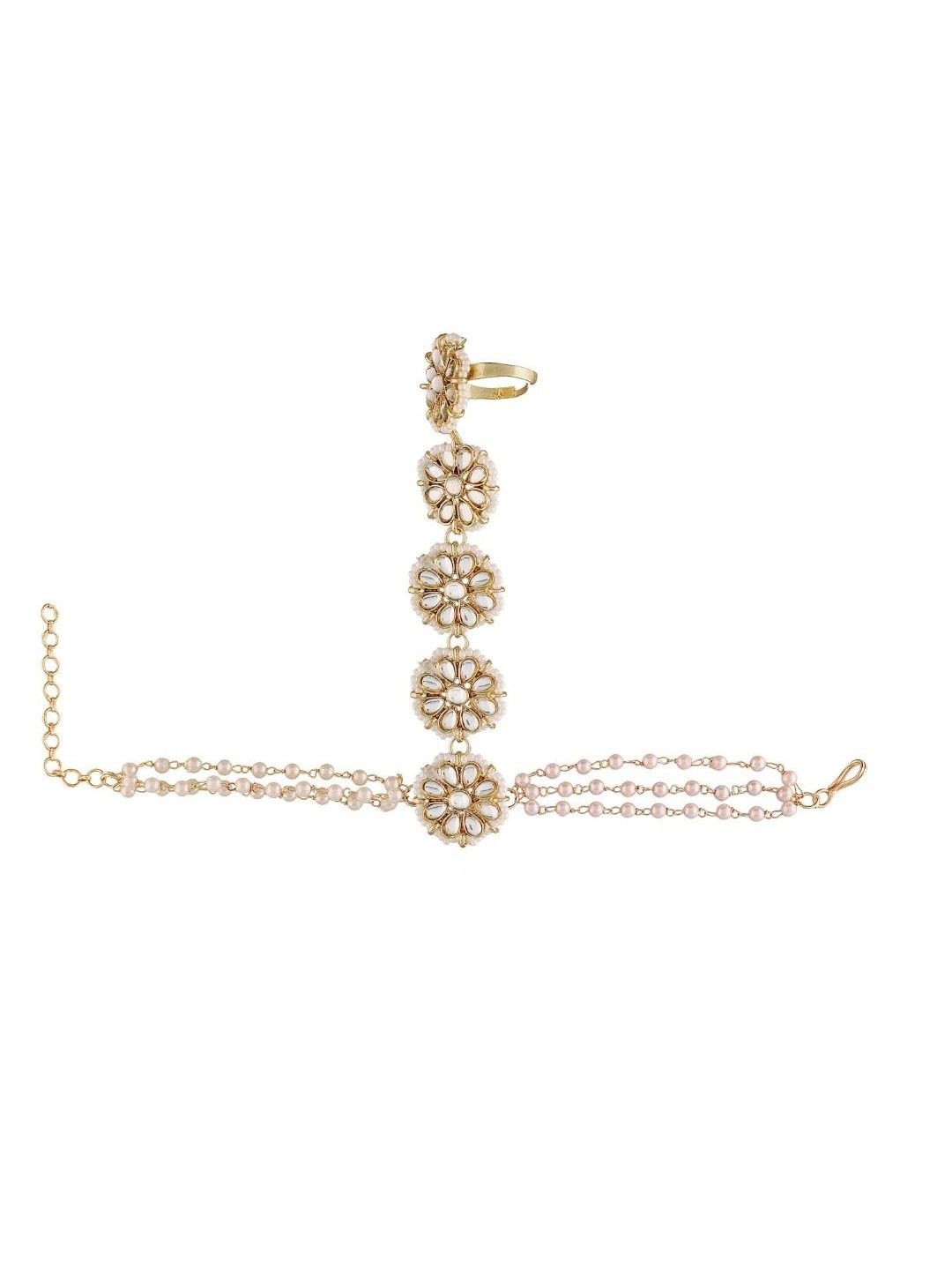 

I Jewels Women Gold-Plated Ring Bracelet