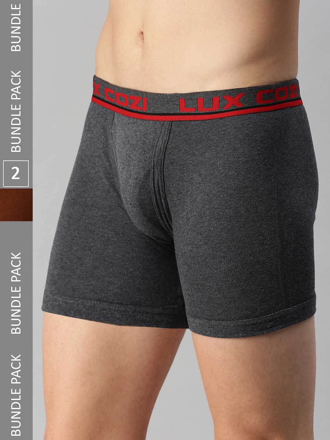 

Lux Cozi Men Pack of 2 Comfortable Trunk COZI_INTLOCK_BM_MST_2PC, Charcoal