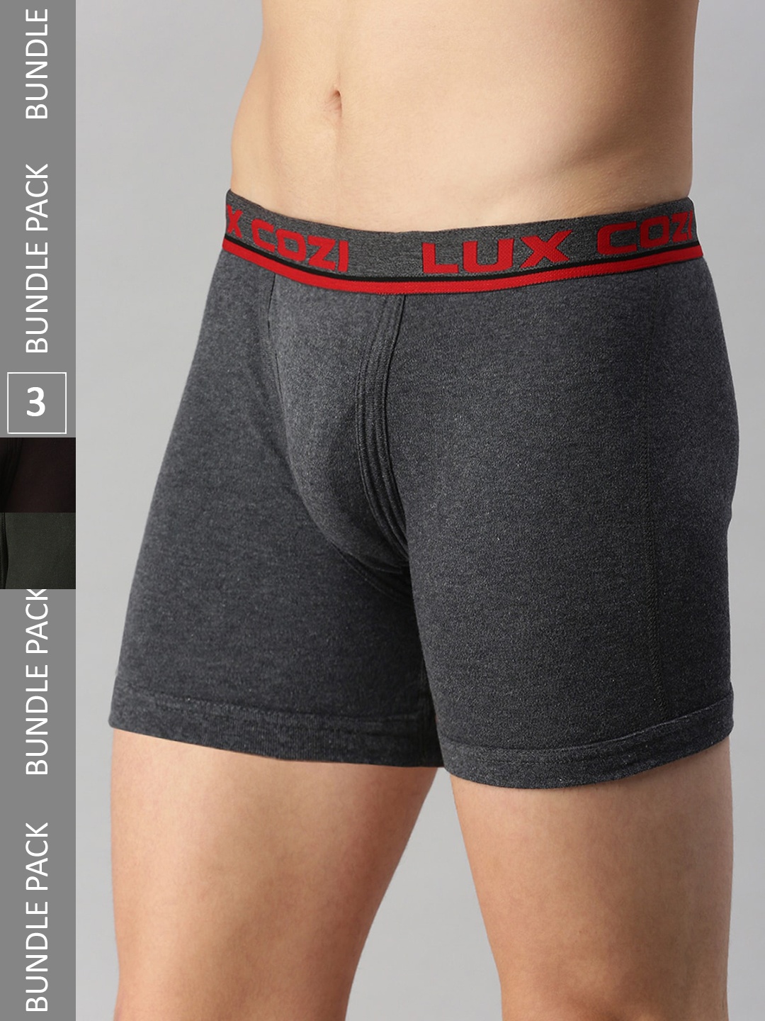 

Lux Cozi Pack of 3 Trunks COZI_INTLOCK_BM_COF_DG_3PC, Grey