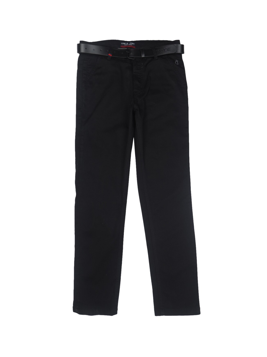 

Gini and Jony Boys Mid-Rise Regular Fit Cotton Trousers, Black