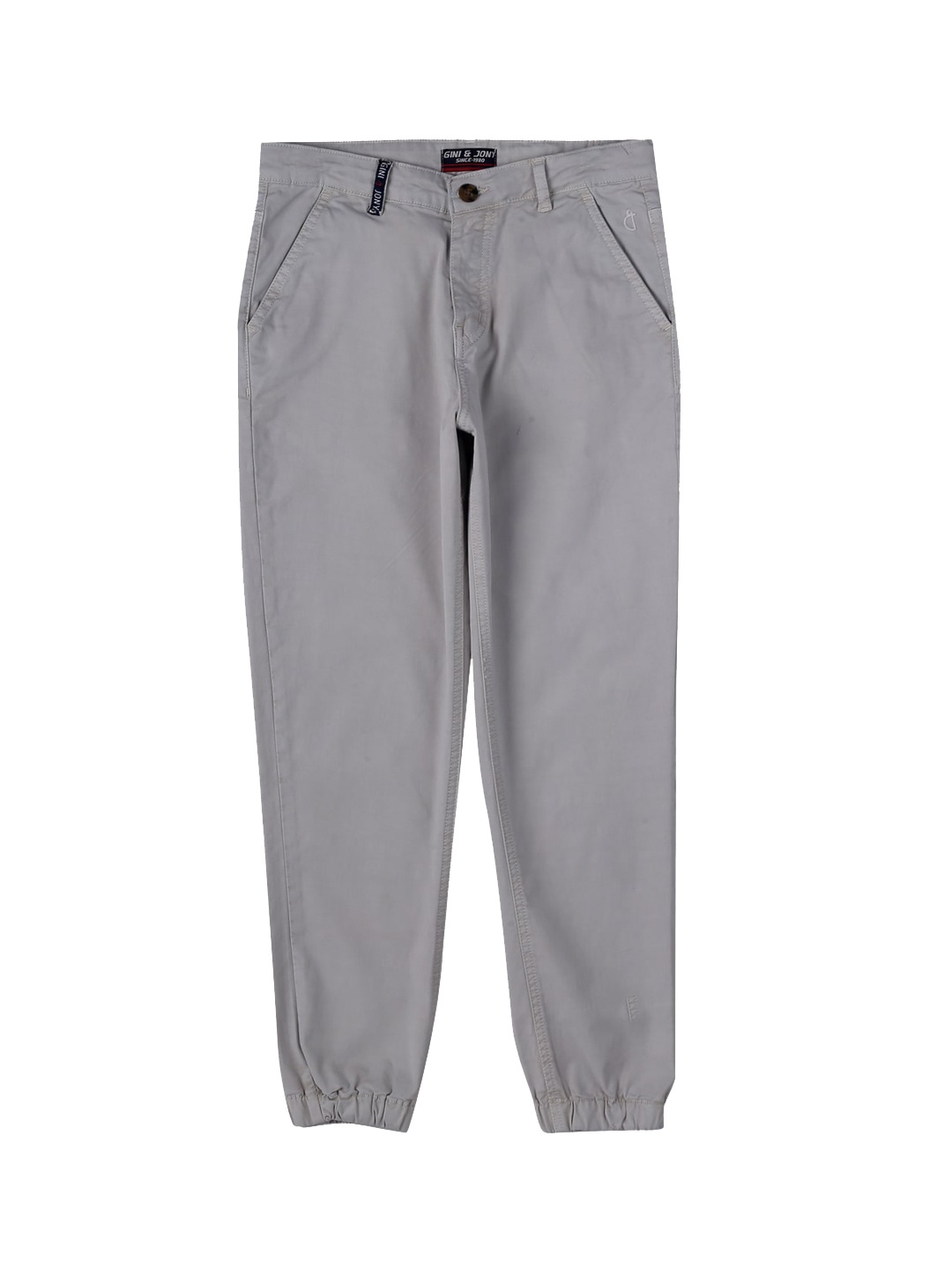 

Gini and Jony Boys Cotton Regular Fit Mid-Rise Joggers, Grey