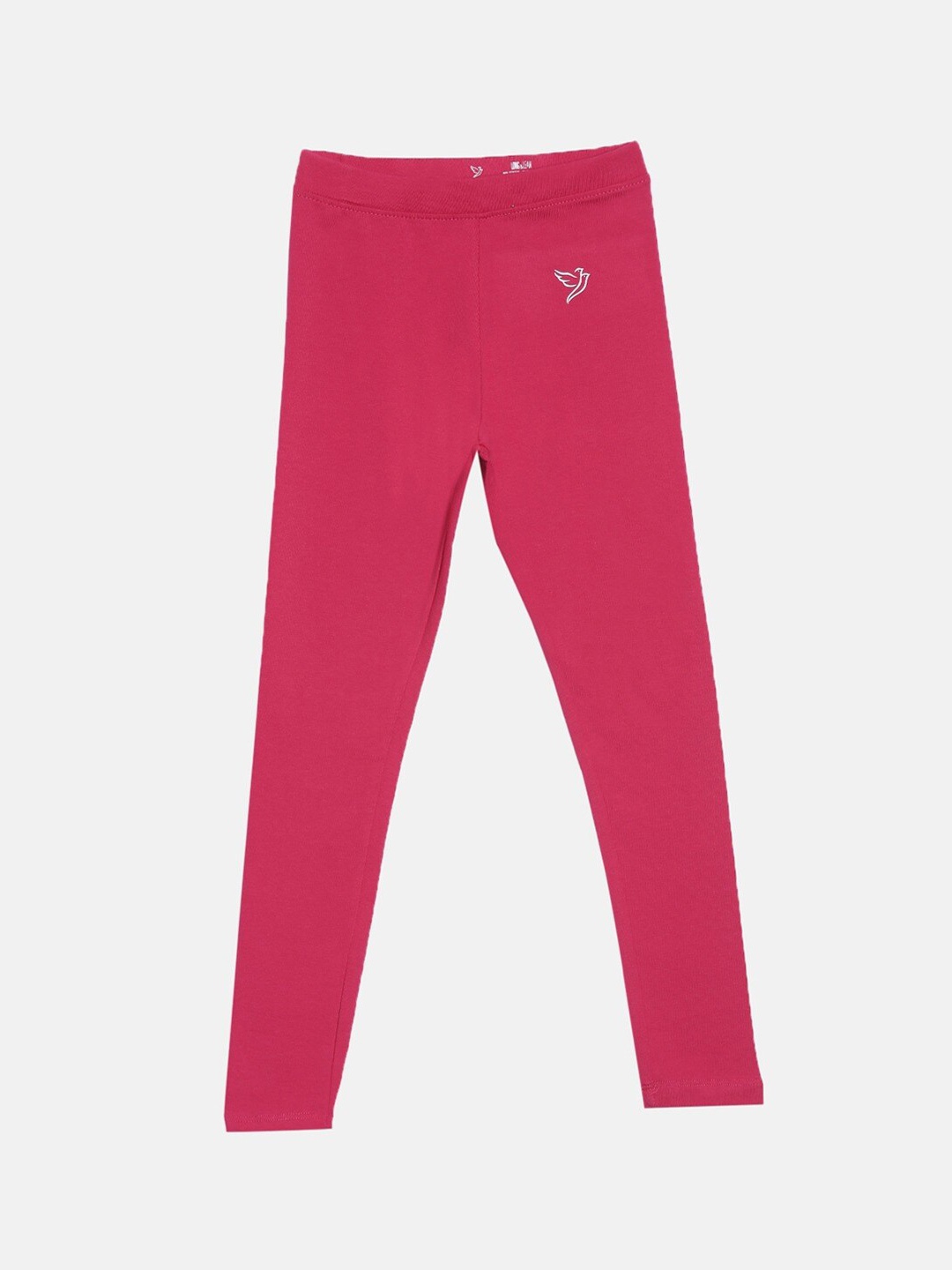 

TWIN BIRDS Girls Pure Cotton Tailored-Fit Ankle-Length Legging, Pink