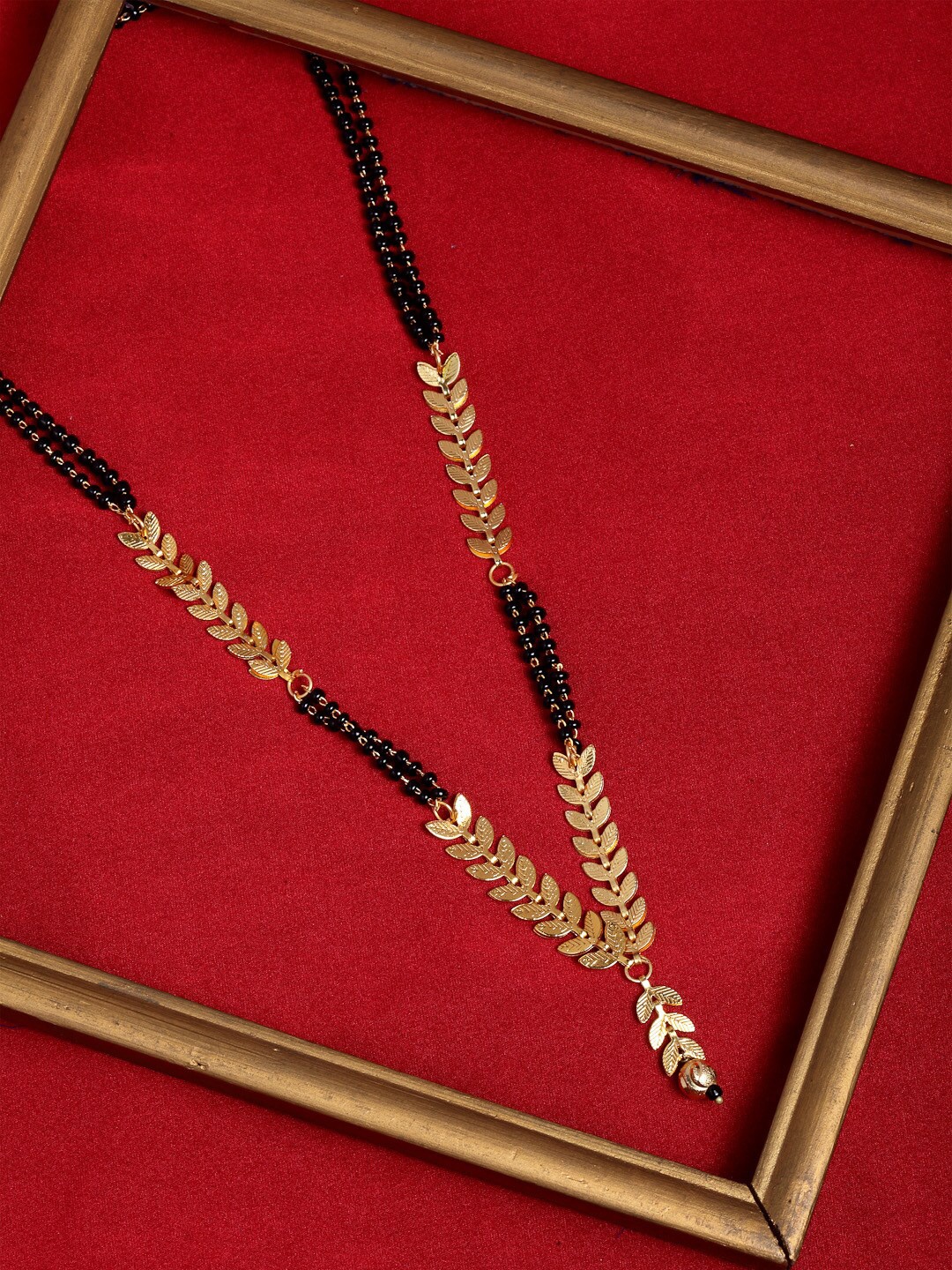 

PANASH Women Gold-Plated Beaded Mangalsutra