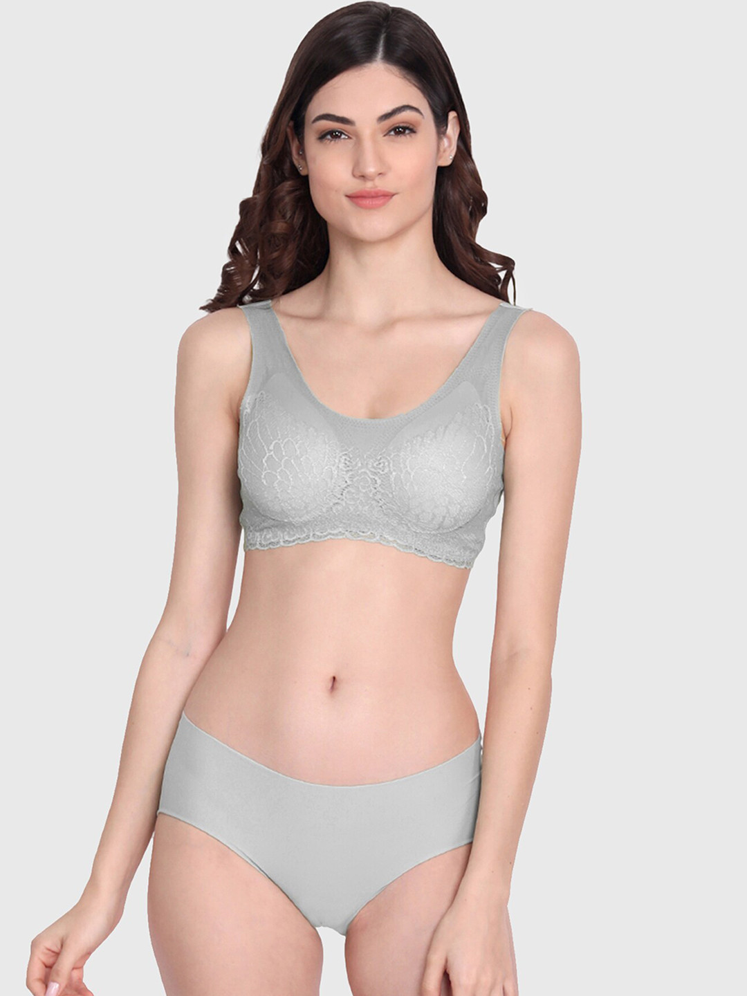 

Opulent Self-Designed Lingerie Set DL004_GR, Grey