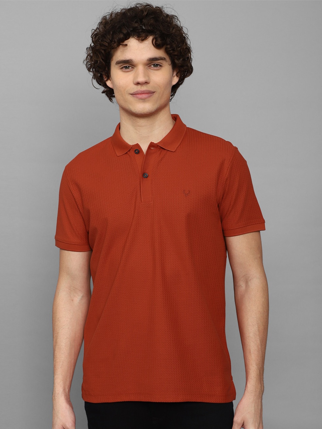 

Allen Solly Polo Collar Cotton T-shirt, Rust