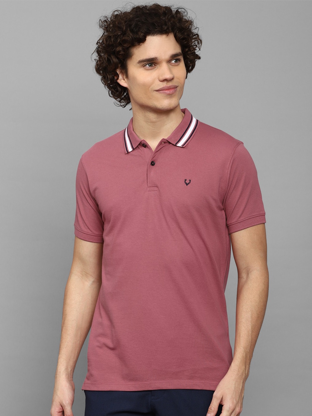 

Allen Solly Sport Men Polo Collar T-shirt, Pink