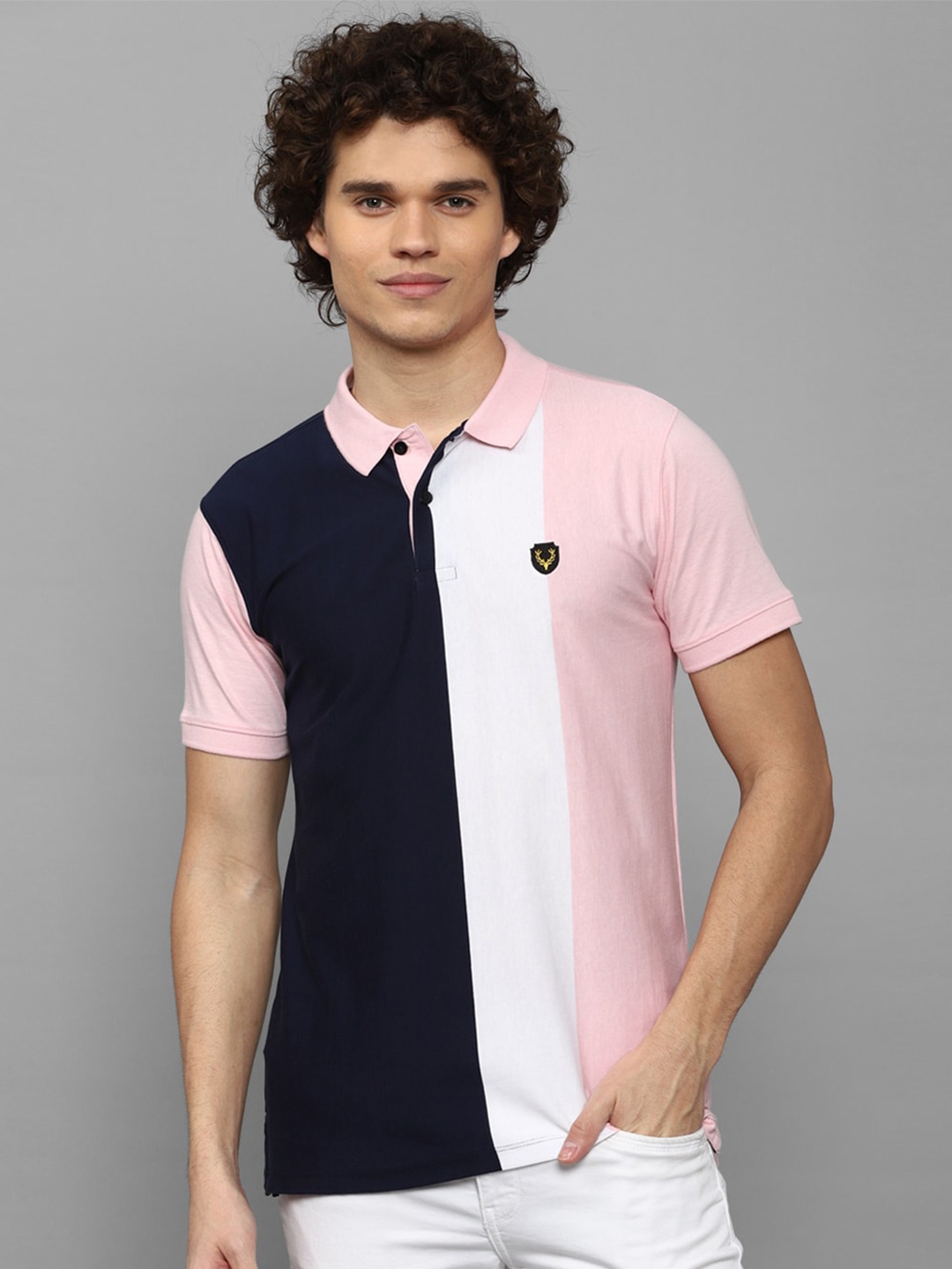 

Allen Solly Sport Polo Collar Colourblocked T-shirt, Pink