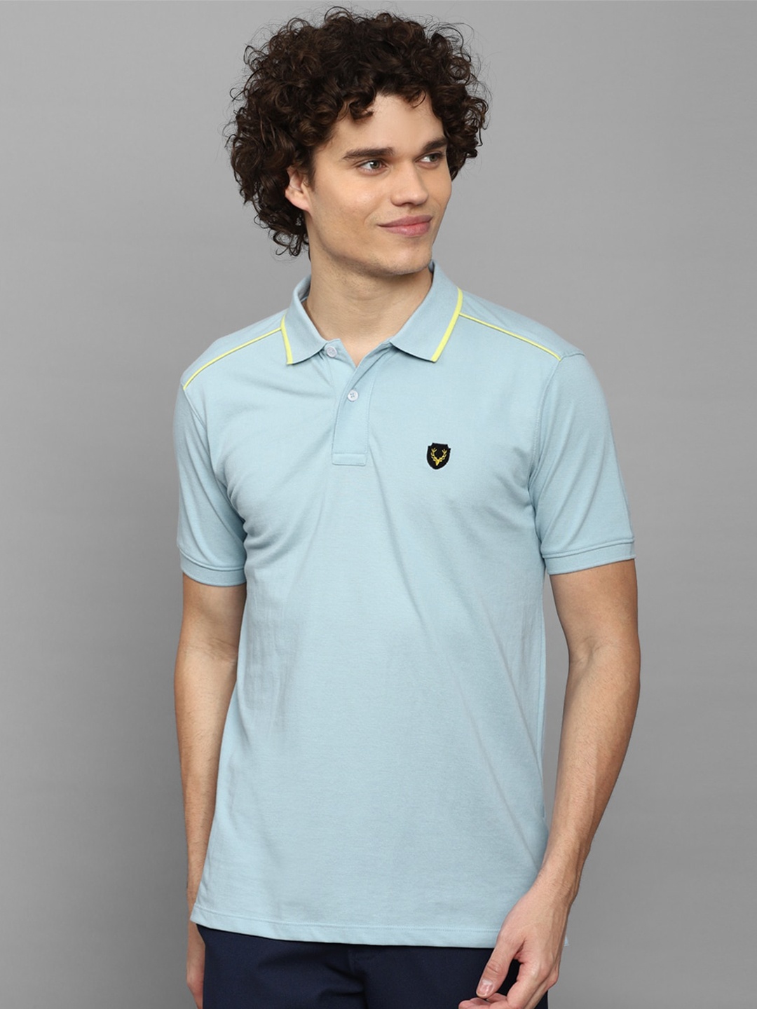

Allen Solly Sport Short Sleeve Polo Collar Casual T-shirt, Blue