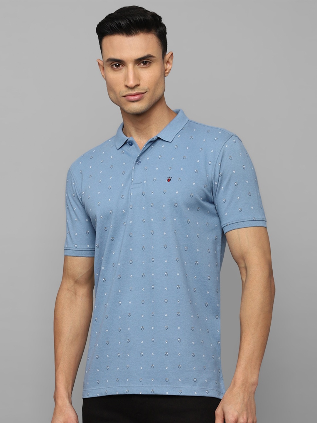 

Louis Philippe Sport Polo Collar Slim Fit Pure Cotton T-shirt, Blue