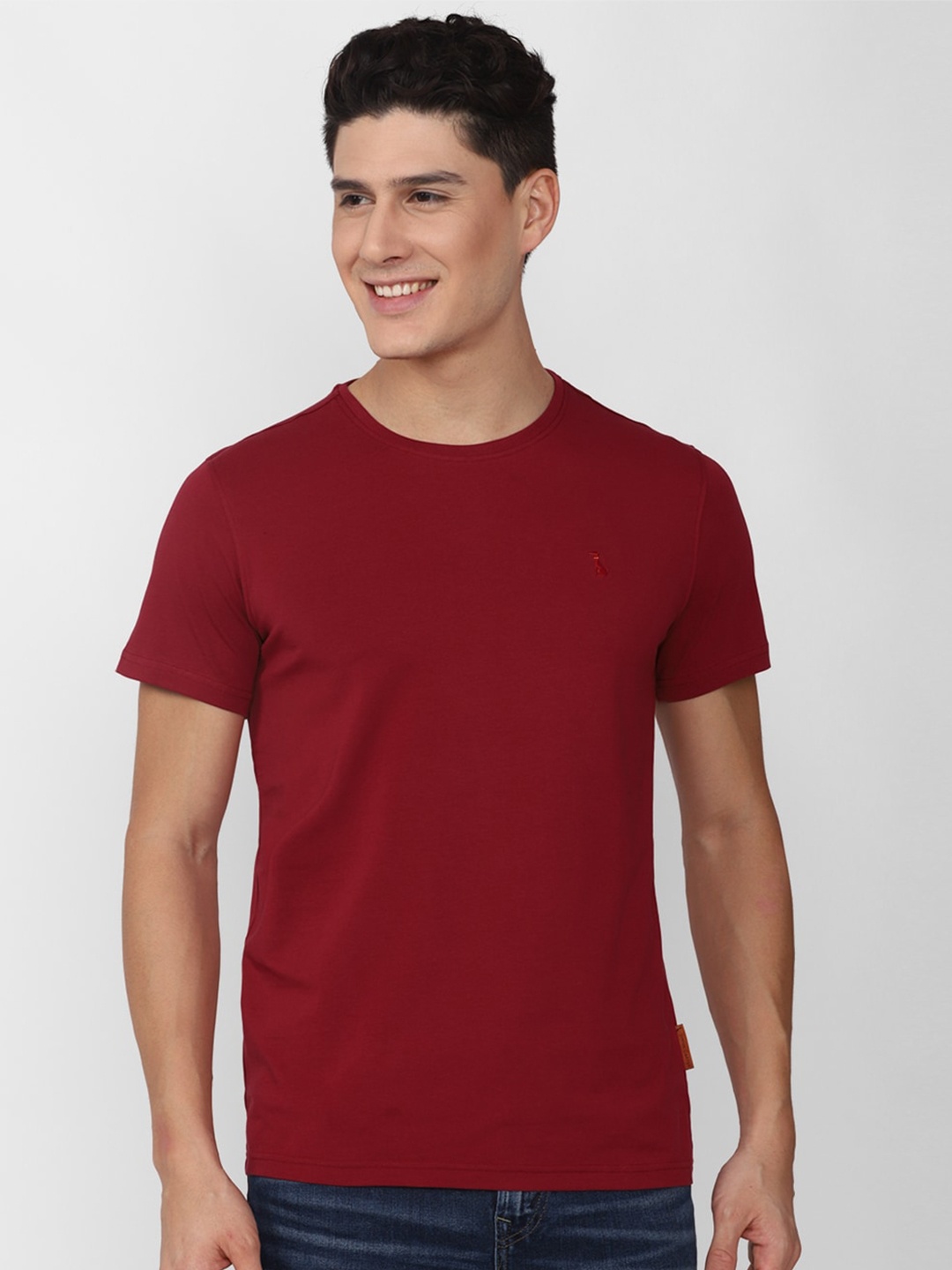 

SIMON CARTER LONDON Round Neck Slim Fit T-shirt, Maroon