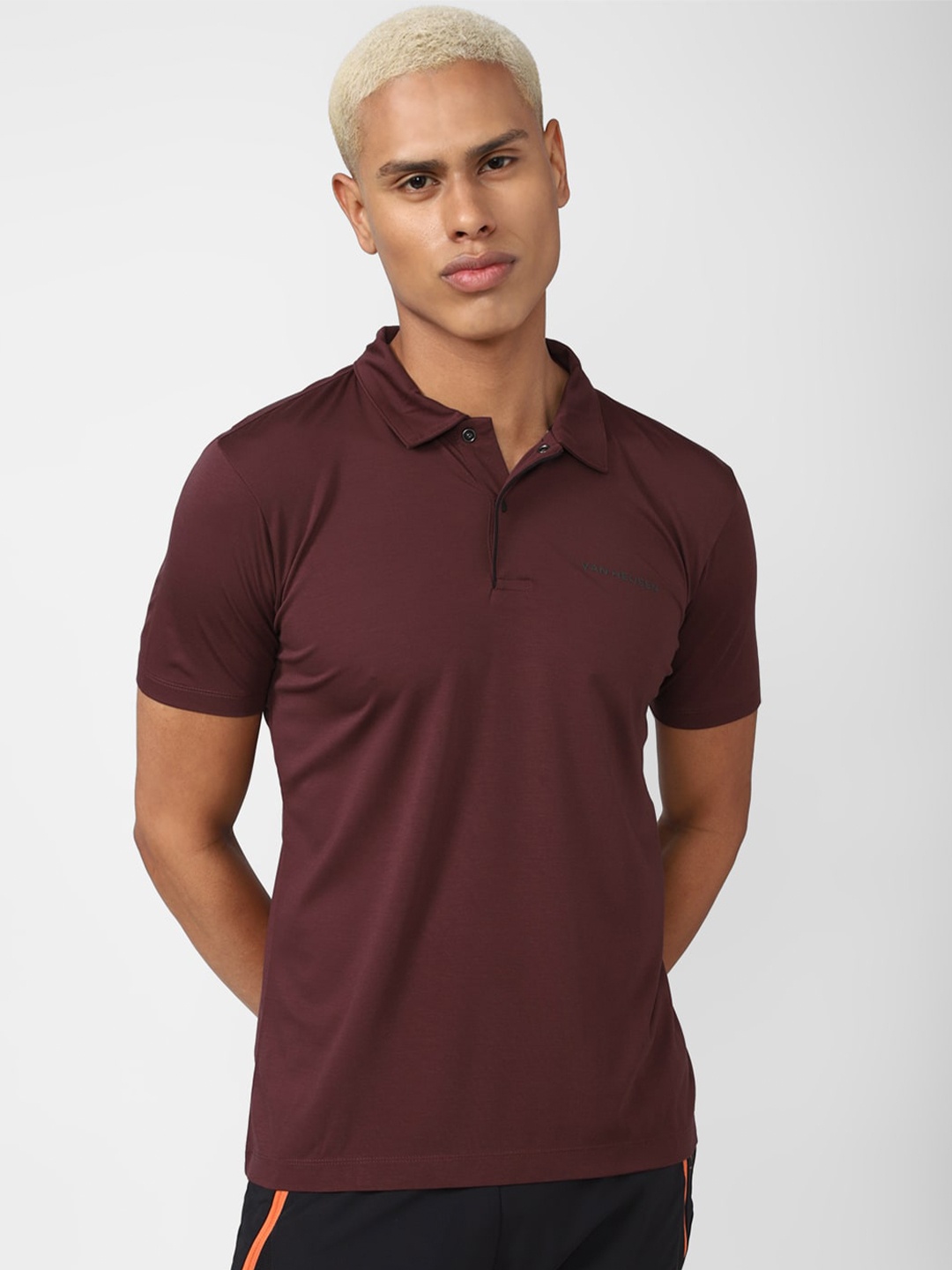 

Van Heusen Yoga Polo Collar Sports T-shirt, Maroon