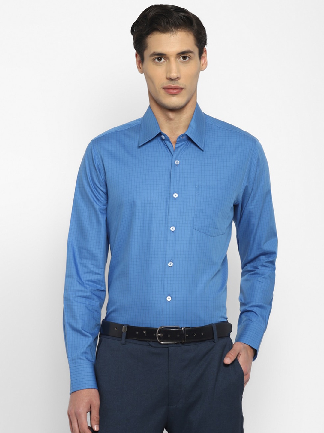 

TOP BRASS Men Formal Cotton Shirt, Blue