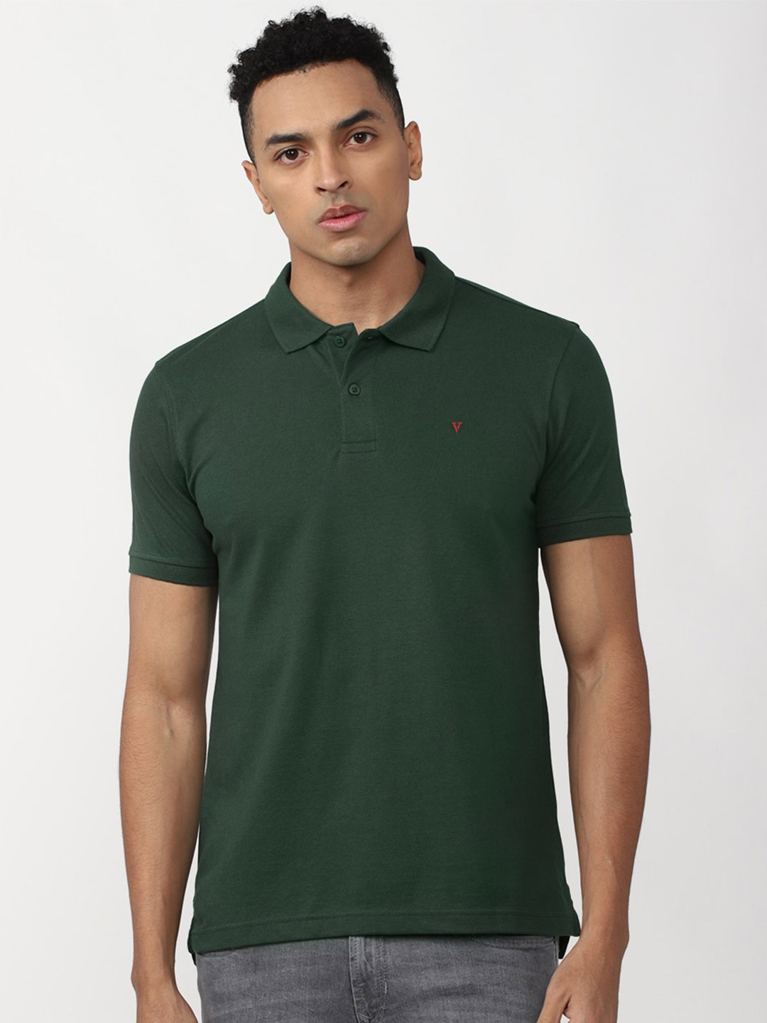 

Van Heusen Sport Men Polo Collar Slim Fit T-shirt, Olive