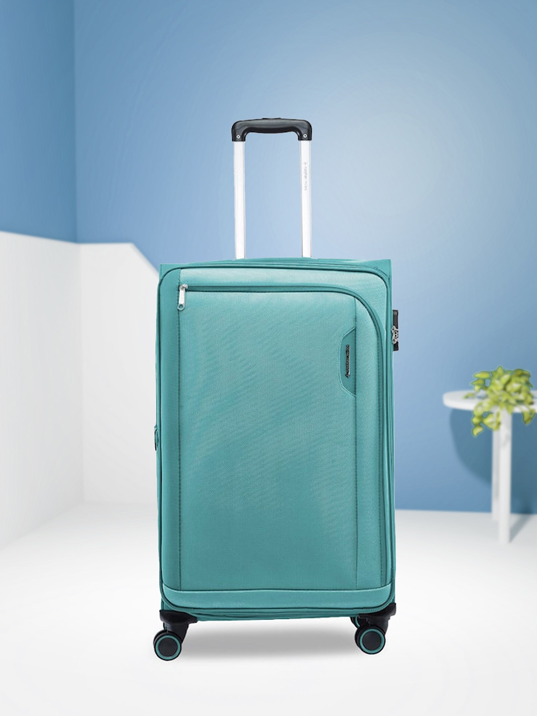 

Nasher Miles Dallas Soft-Sided Large Trolley Suitcase, Green