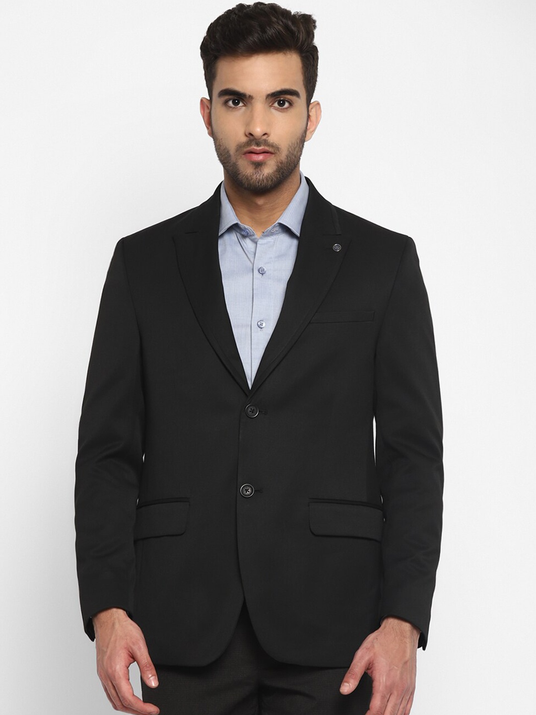 

TOP BRASS Single Breasted Notched Lapel Formal Blazer, Black