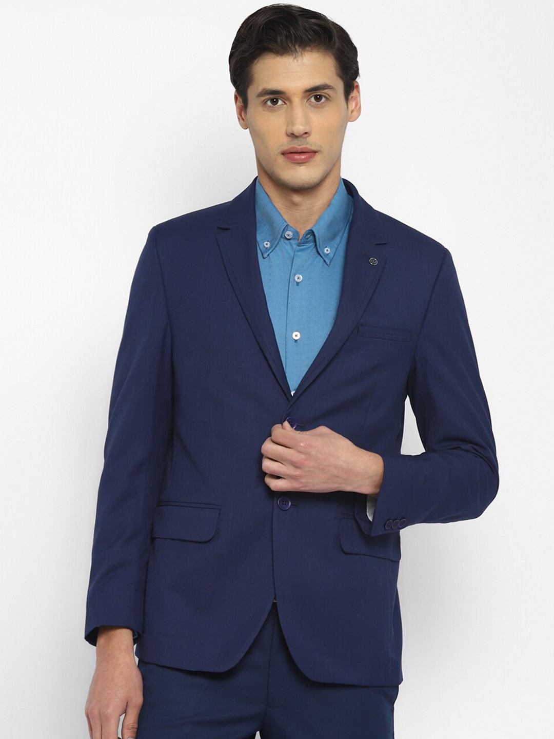 

TOP BRASS Single Breasted Notched Lapel Formal Blazer, Blue