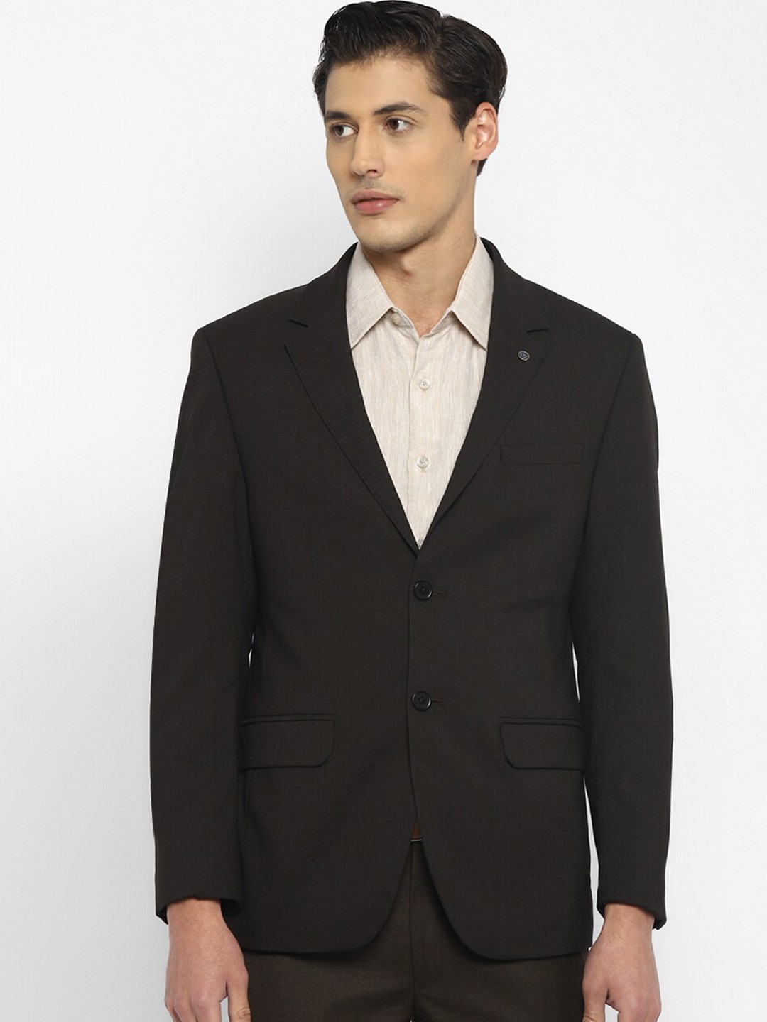 

TOP BRASS Men Single Breasted Regular Fit Formal Blazers, Coffee brown