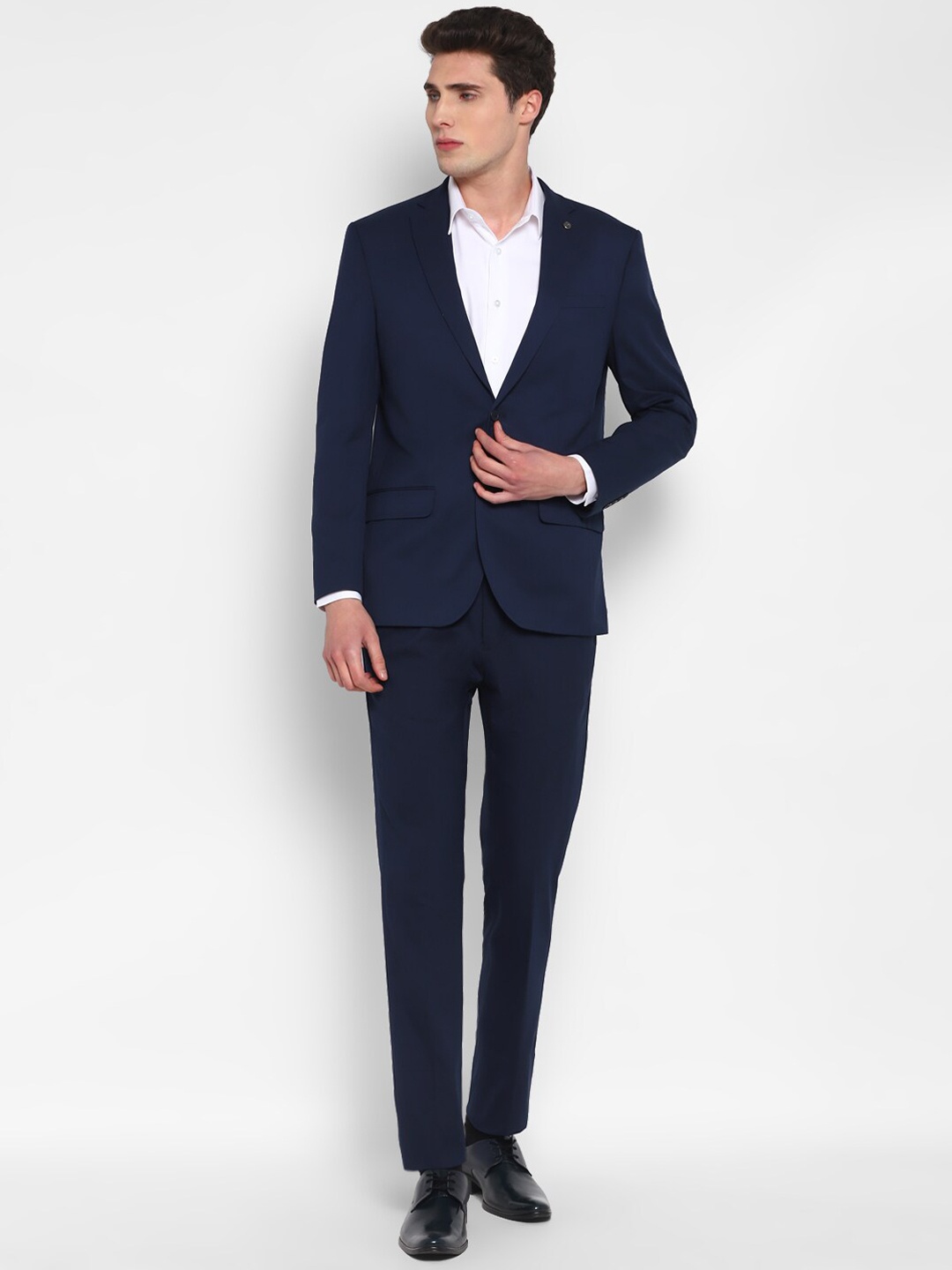 

TOP BRASS Men Single-Breasted Two-Piece Formal Suit, Blue