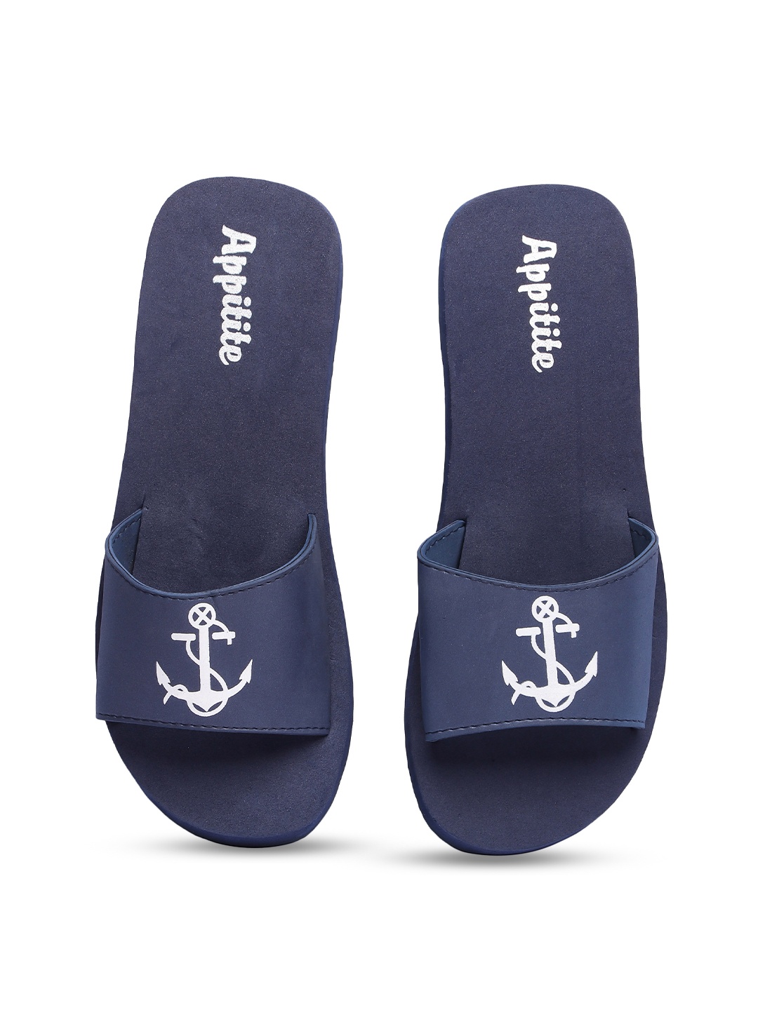 

APPITITE Men Printed Rubber Sliders, Navy blue
