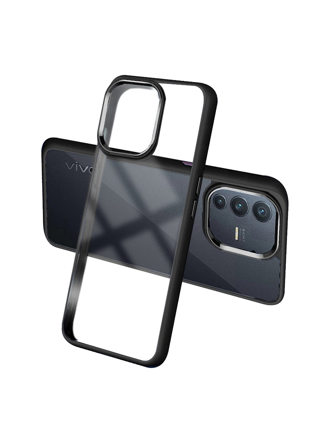 

Karwan Vivo V23 5G Shock Proof Phone Back Case, Black