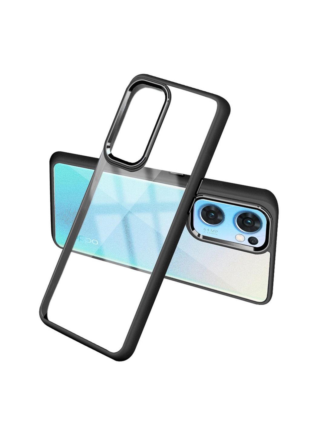 

Karwan Oppo Reno7 5G Mobile Metal Back Cover, Black