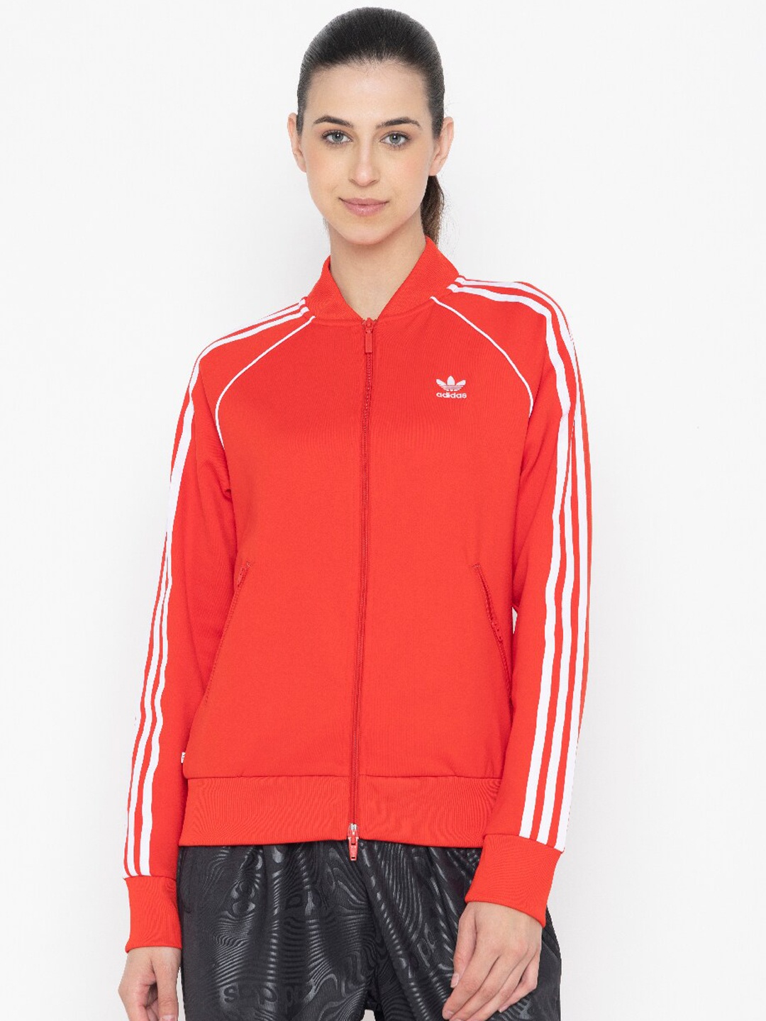 

ADIDAS Originals Striped Sporty Jacket, Red