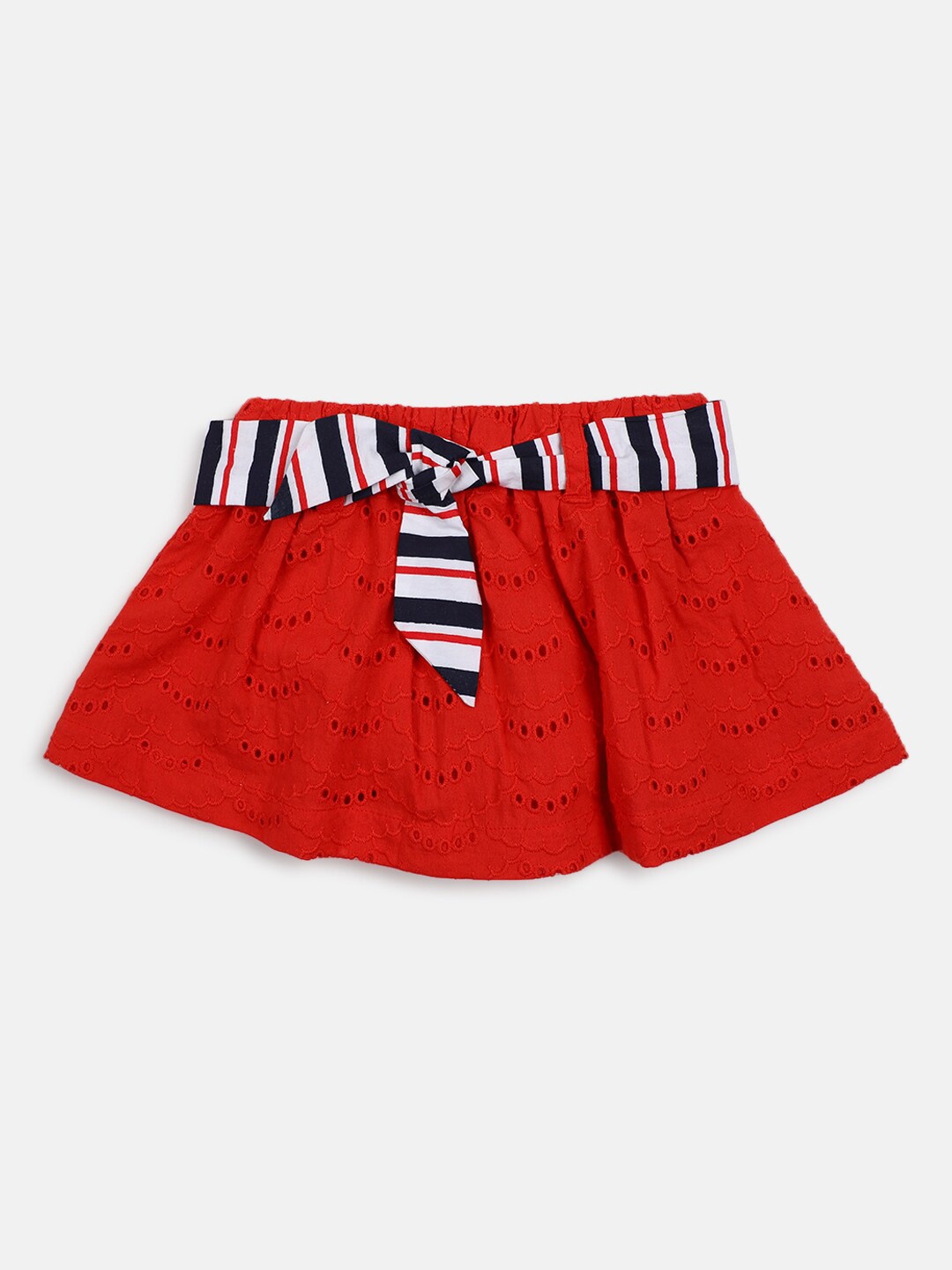 

Chicco Girls Self-Designed Pure Cotton A-Line Mini Skirt, Red