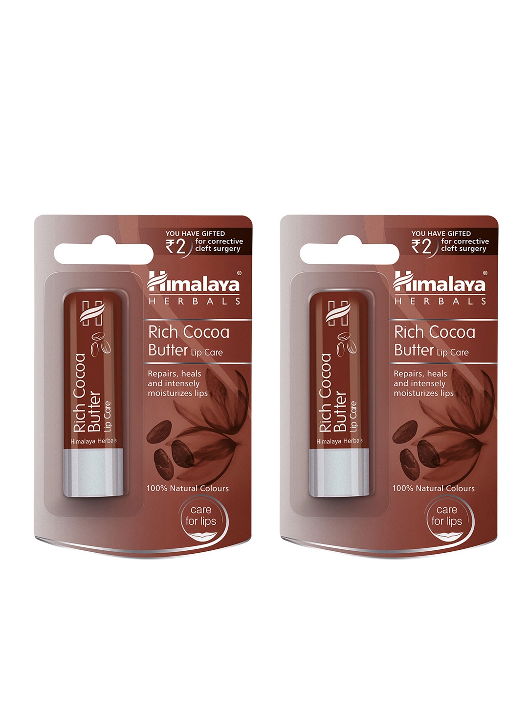 

Himalaya Set Of 2 Rich Cocoa Butter Lip Care Balm - 4.5g Each, Brown