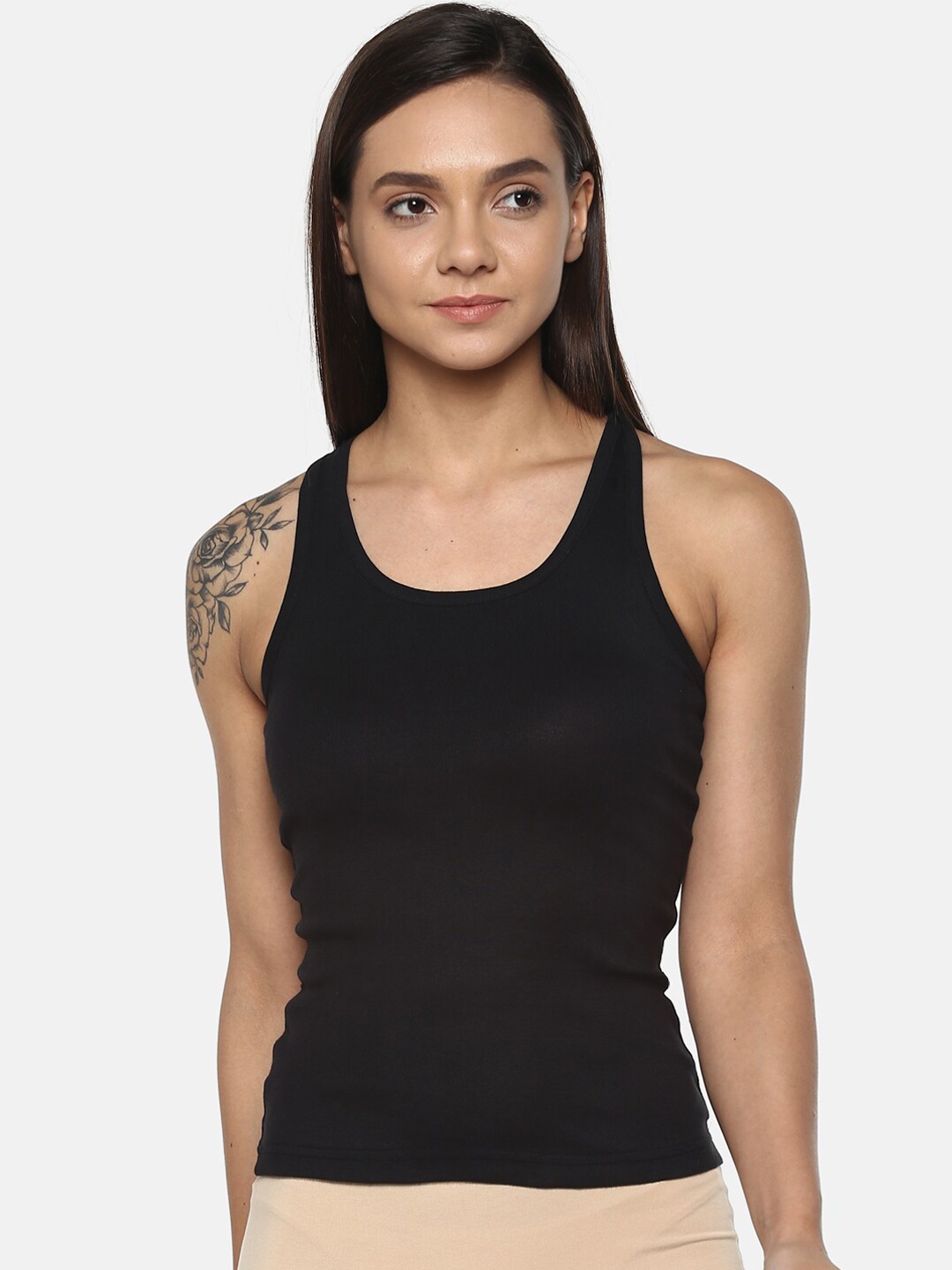 

DressBerry Non Padded Pure Cotton Camisole, Black