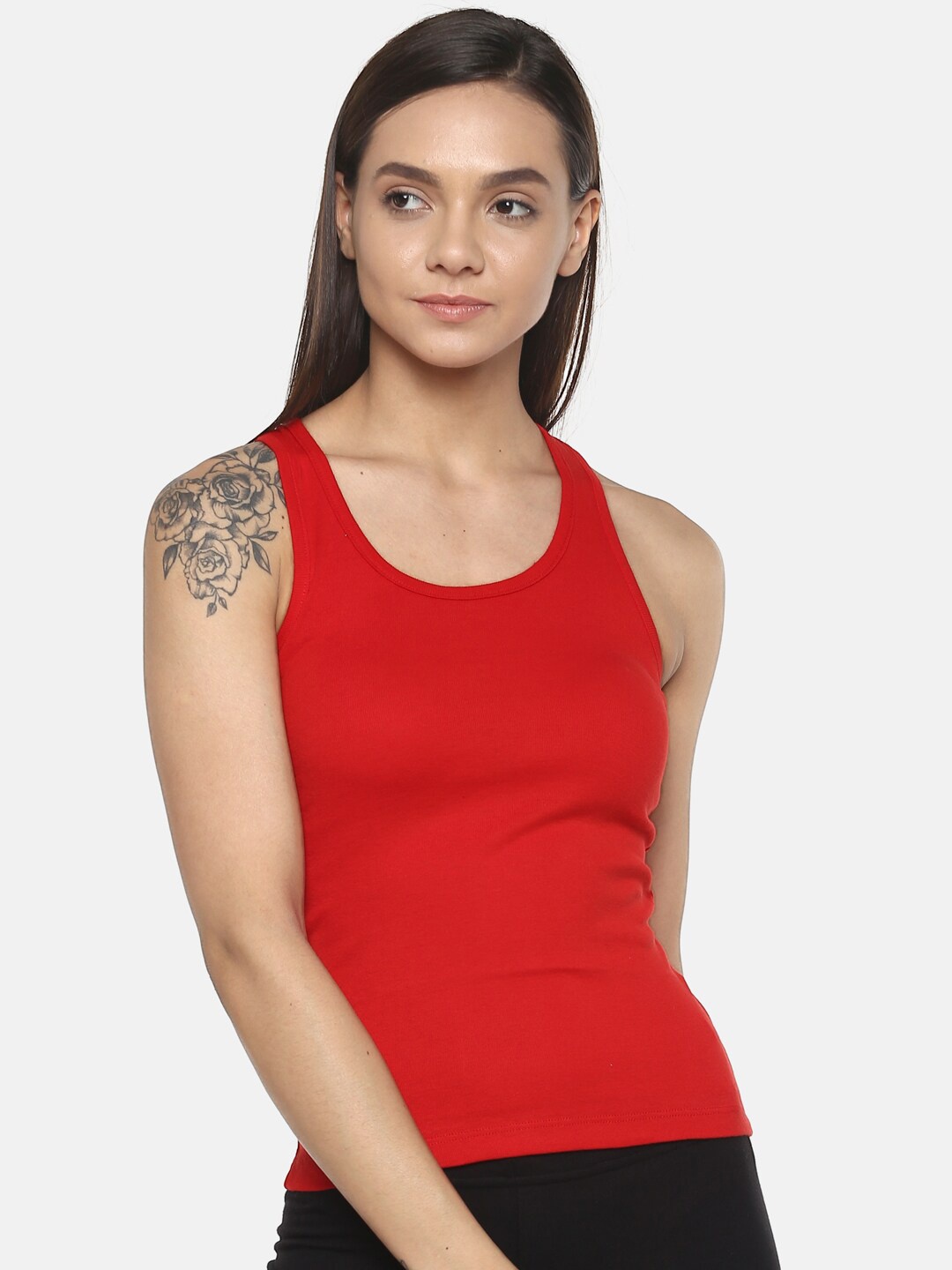 

DressBerry Non Padded Pure Cotton Camisole, Red