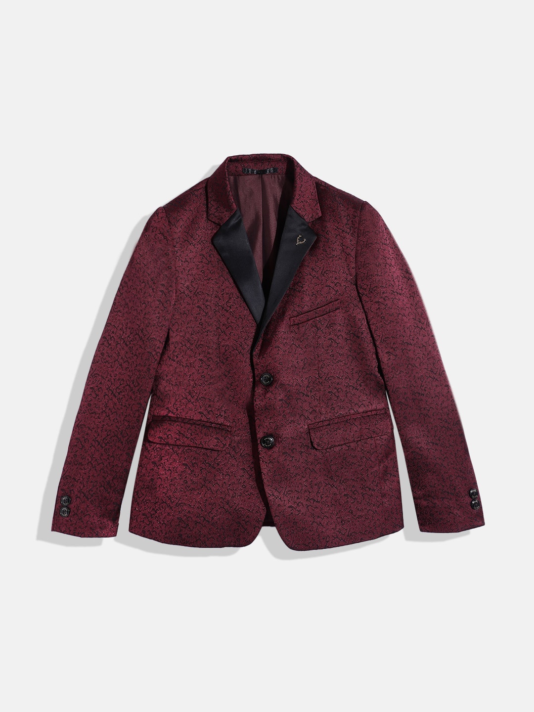 

Allen Solly Junior Boys Self-Design Party Blazer, Maroon