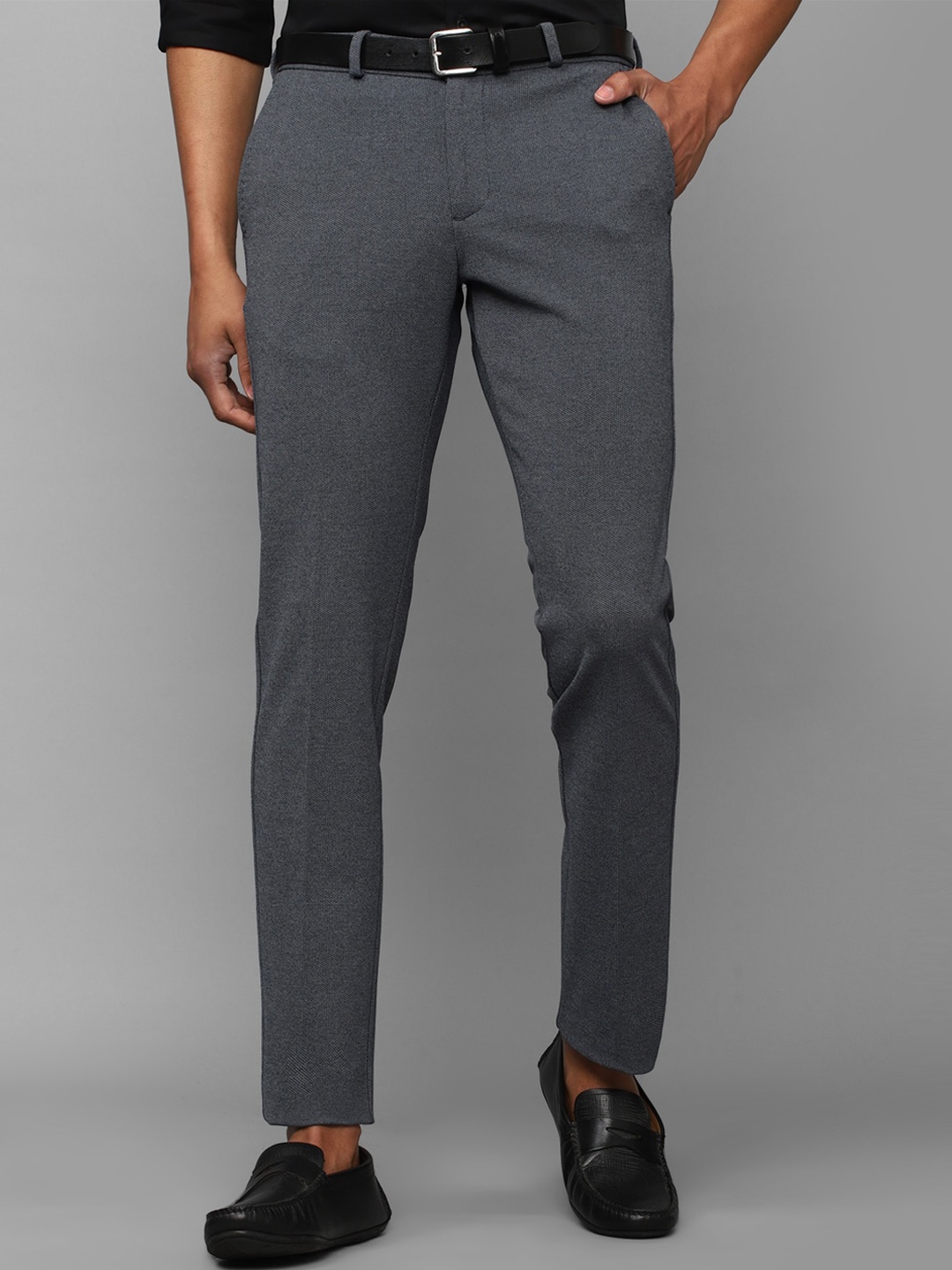 

Allen Solly Men Slim Fit Formal Trousers, Grey