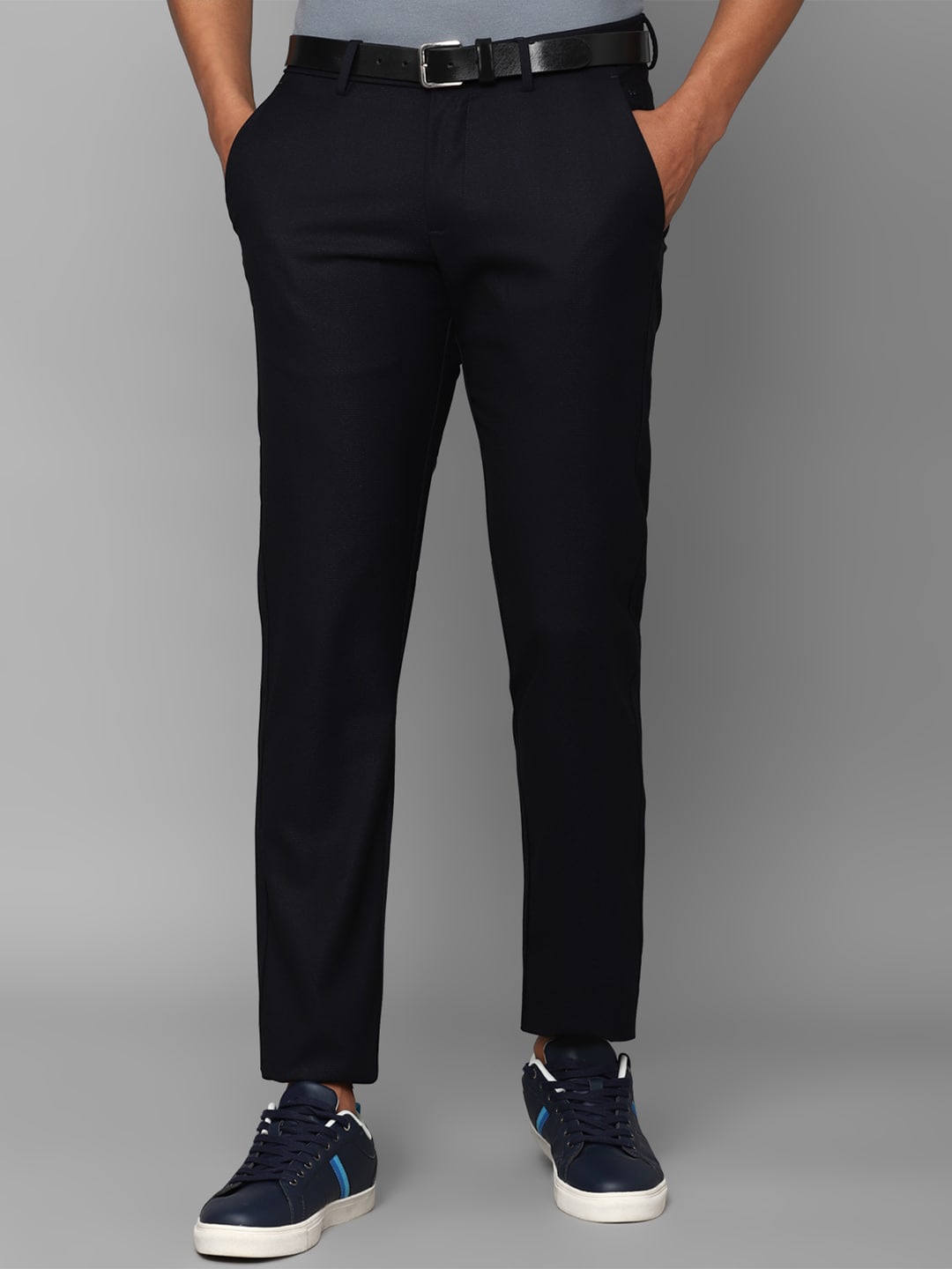 

Allen Solly Men Black Slim Fit Trousers